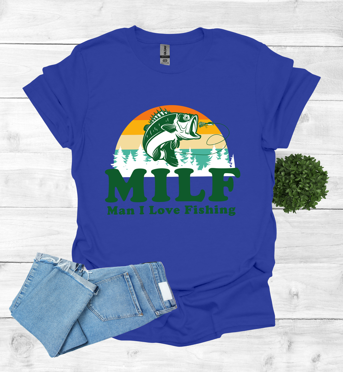 Vintage design MILF man I love fishing