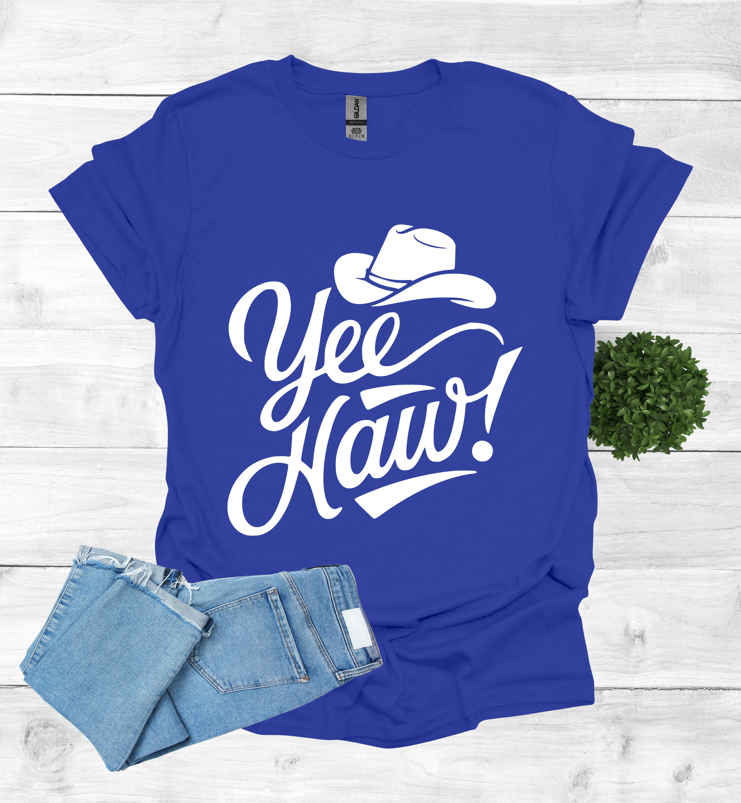 YEE HAW With A Cowboy Hat Shirt