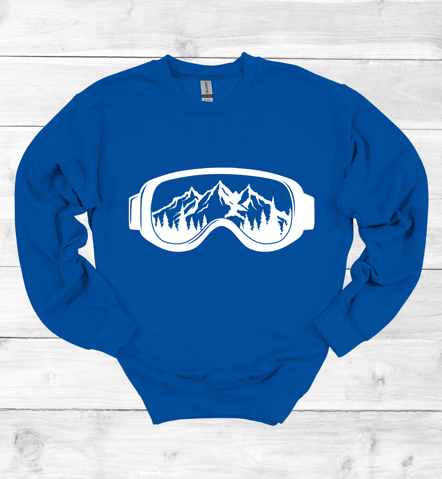 Snow Goggles Mountain Scene Sweatshirt