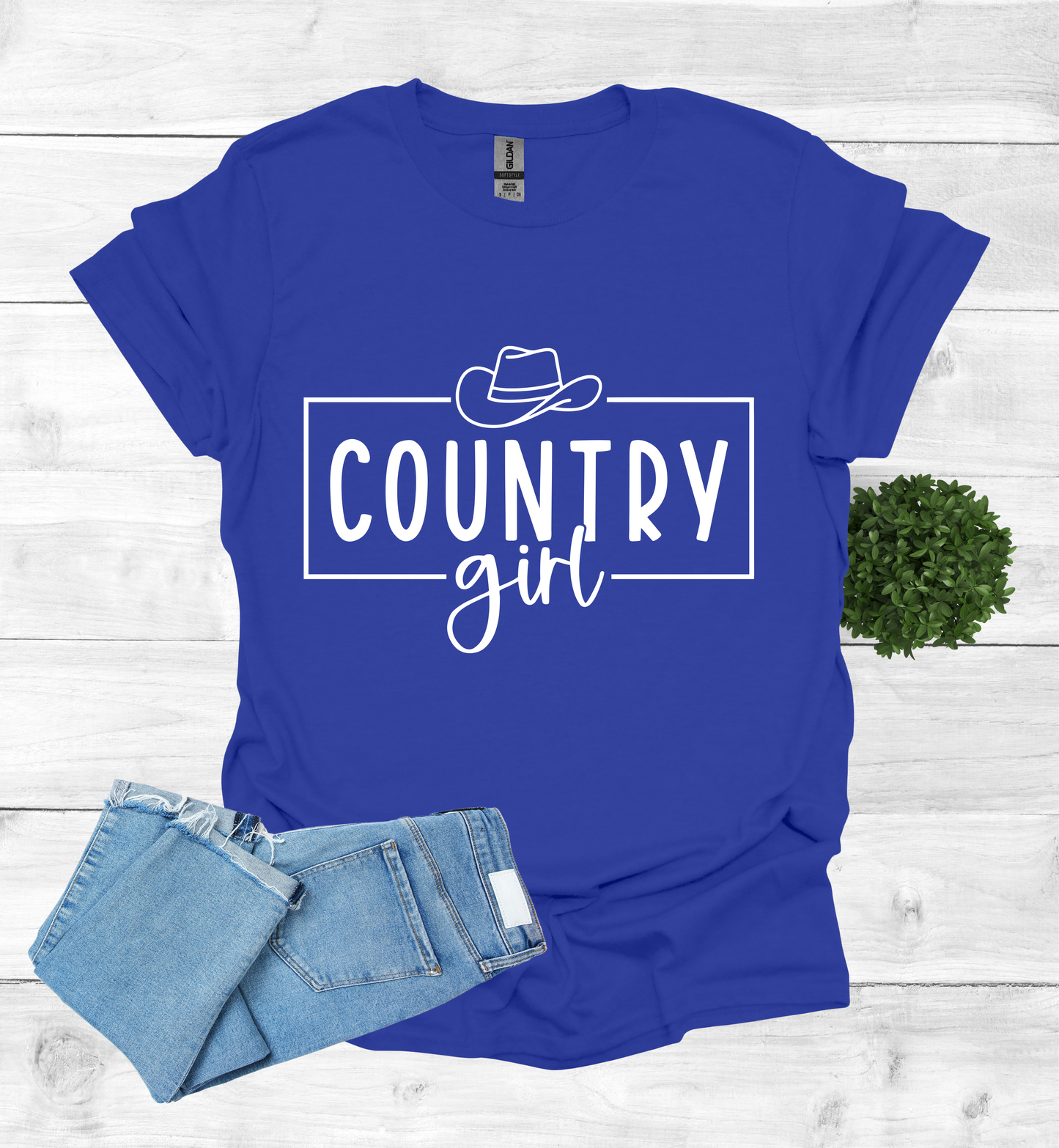 Country Girl saying with Cowboy Hat