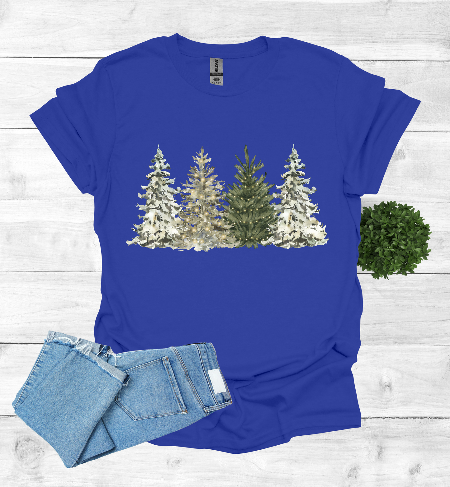Water Color Christmas Trees T-Shirt1
