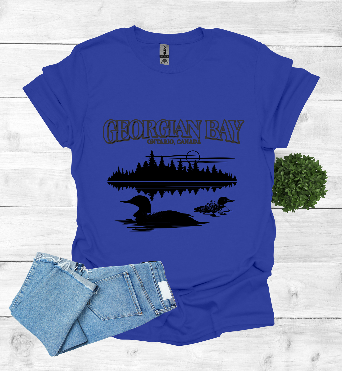 Georgian Bay with Loons T-Shirt