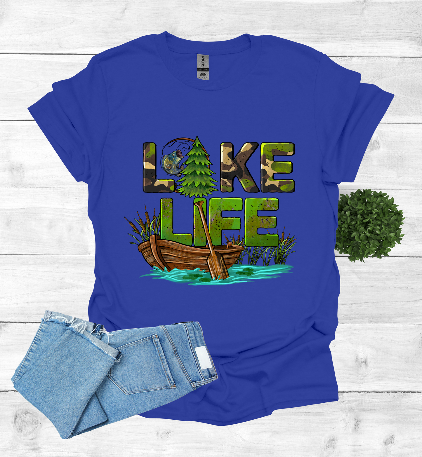 Lake Life with boat and paddle Shirt