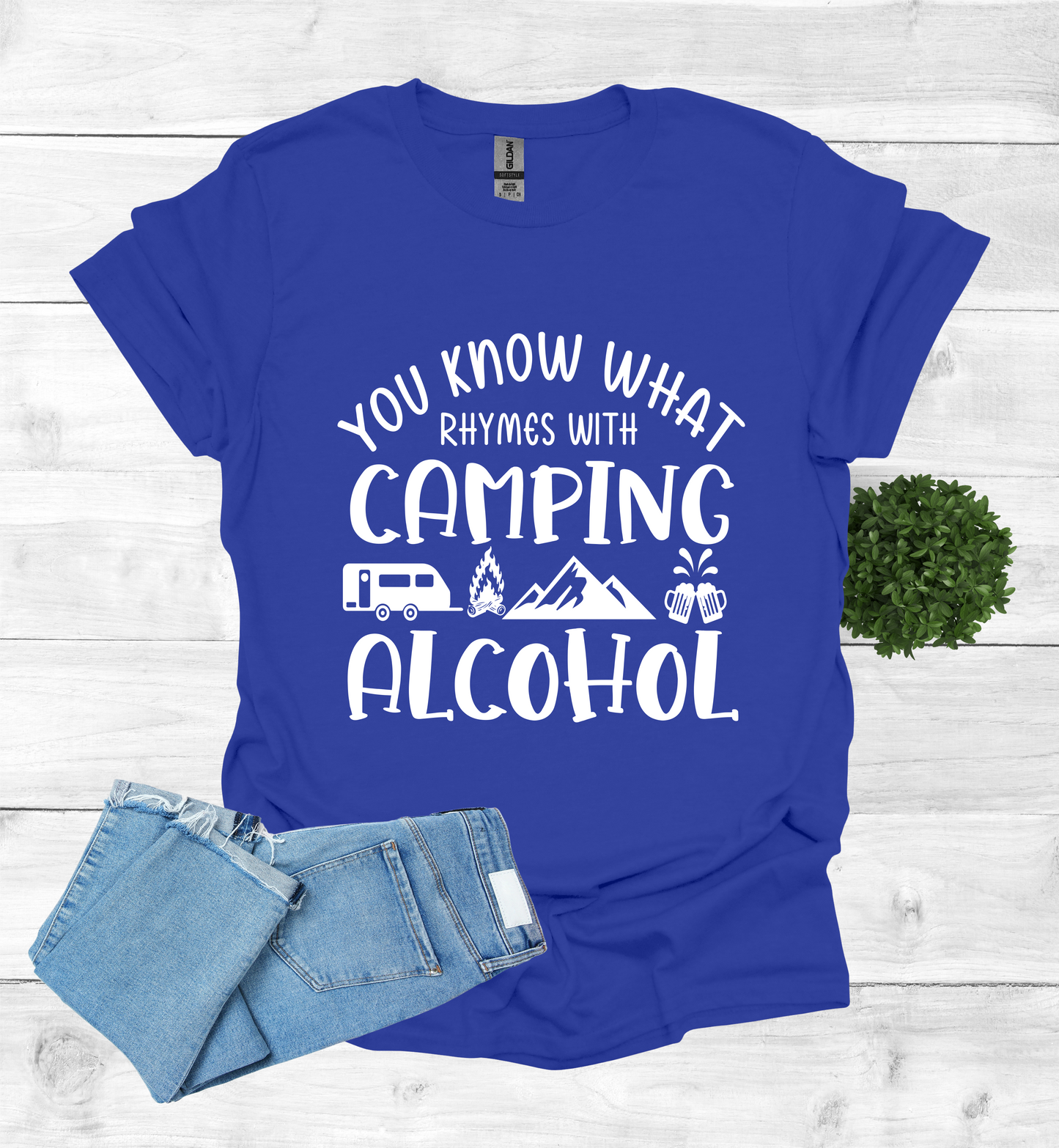 Camping Rhymes with Alcohol Shirt