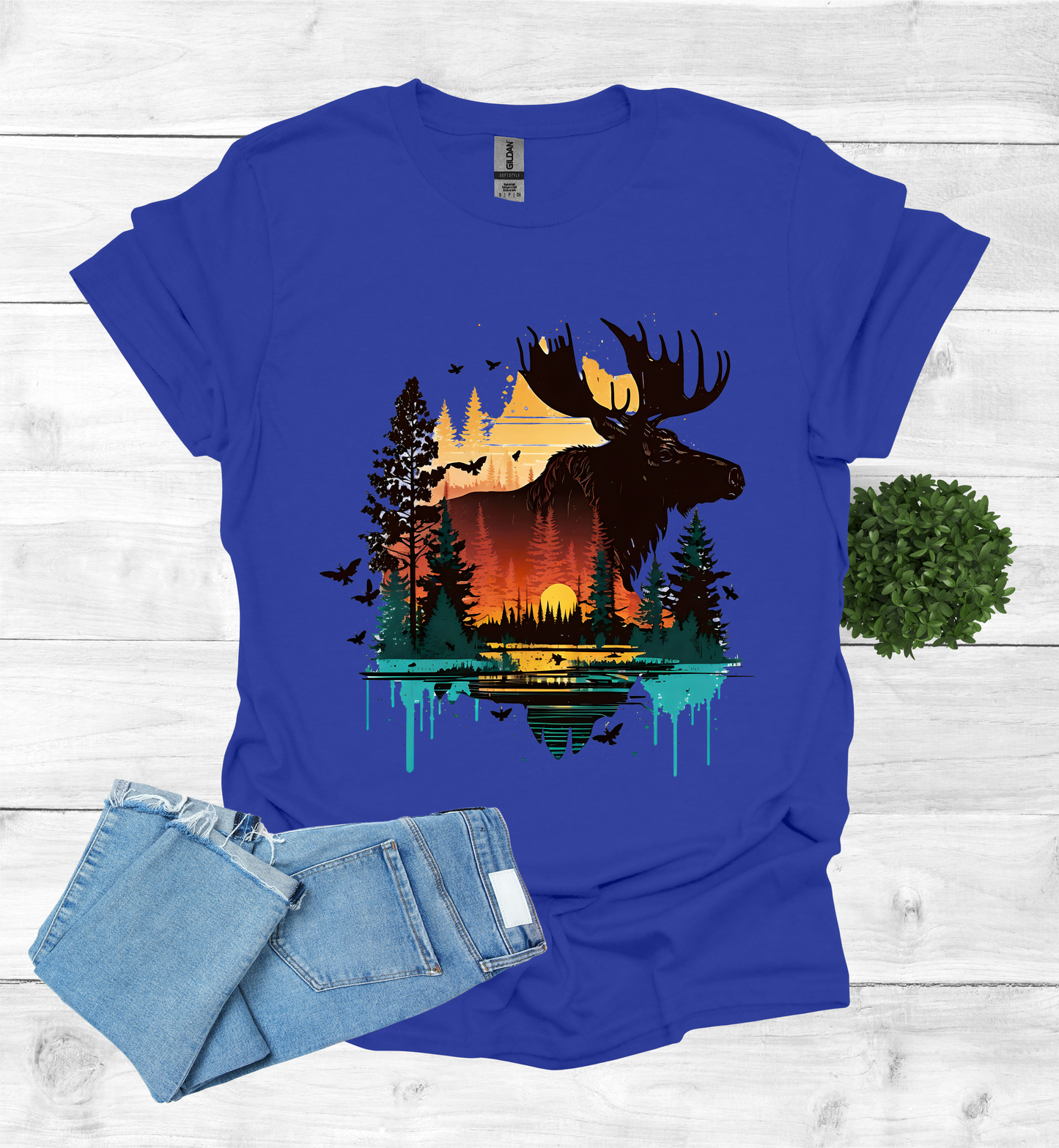 Colorful Moose T-Shirt