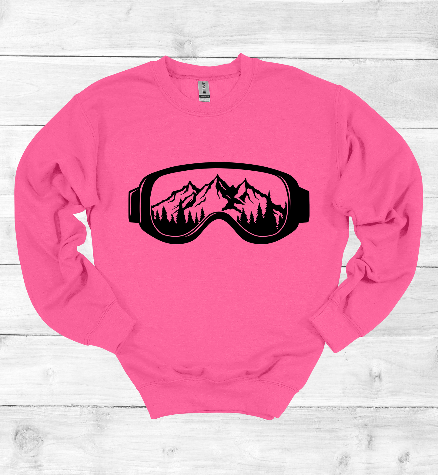 Snow Goggles Mountain Scene Sweatshirt