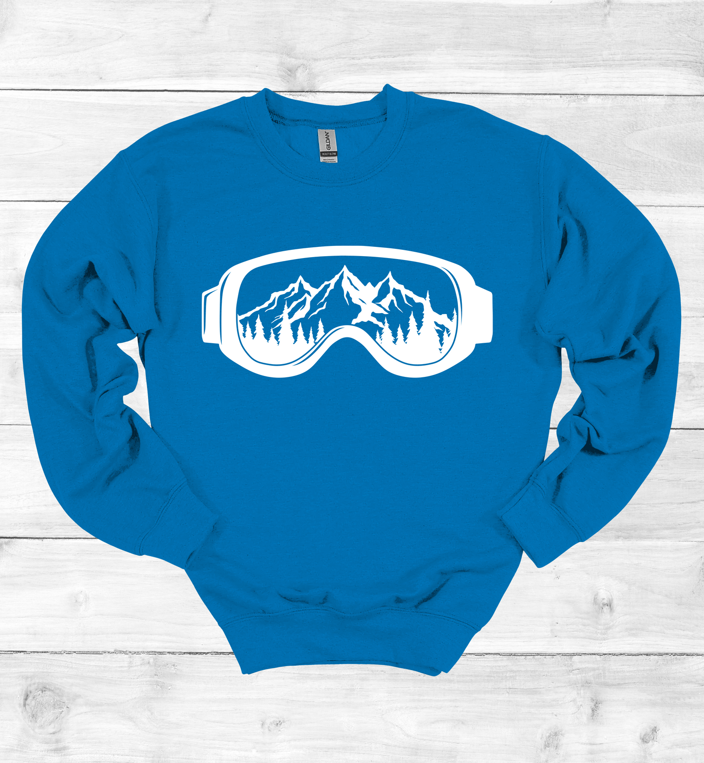Snow Goggles Mountain Scene Sweatshirt