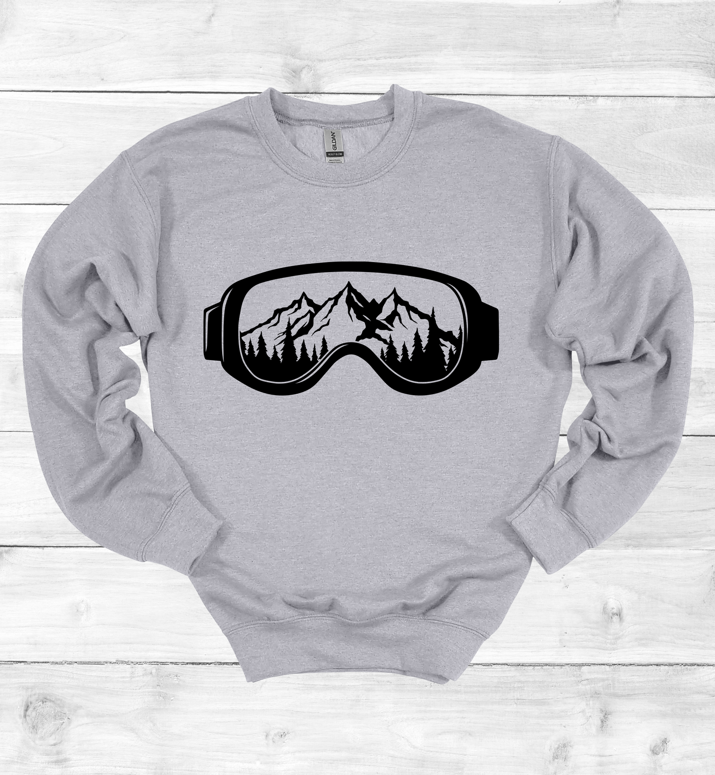 Snow Goggles Mountain Scene Sweatshirt