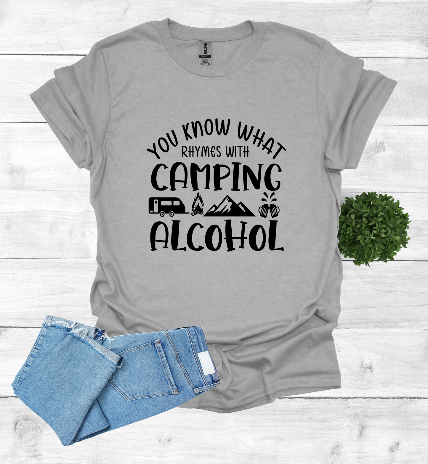Camping Rhymes with Alcohol Shirt