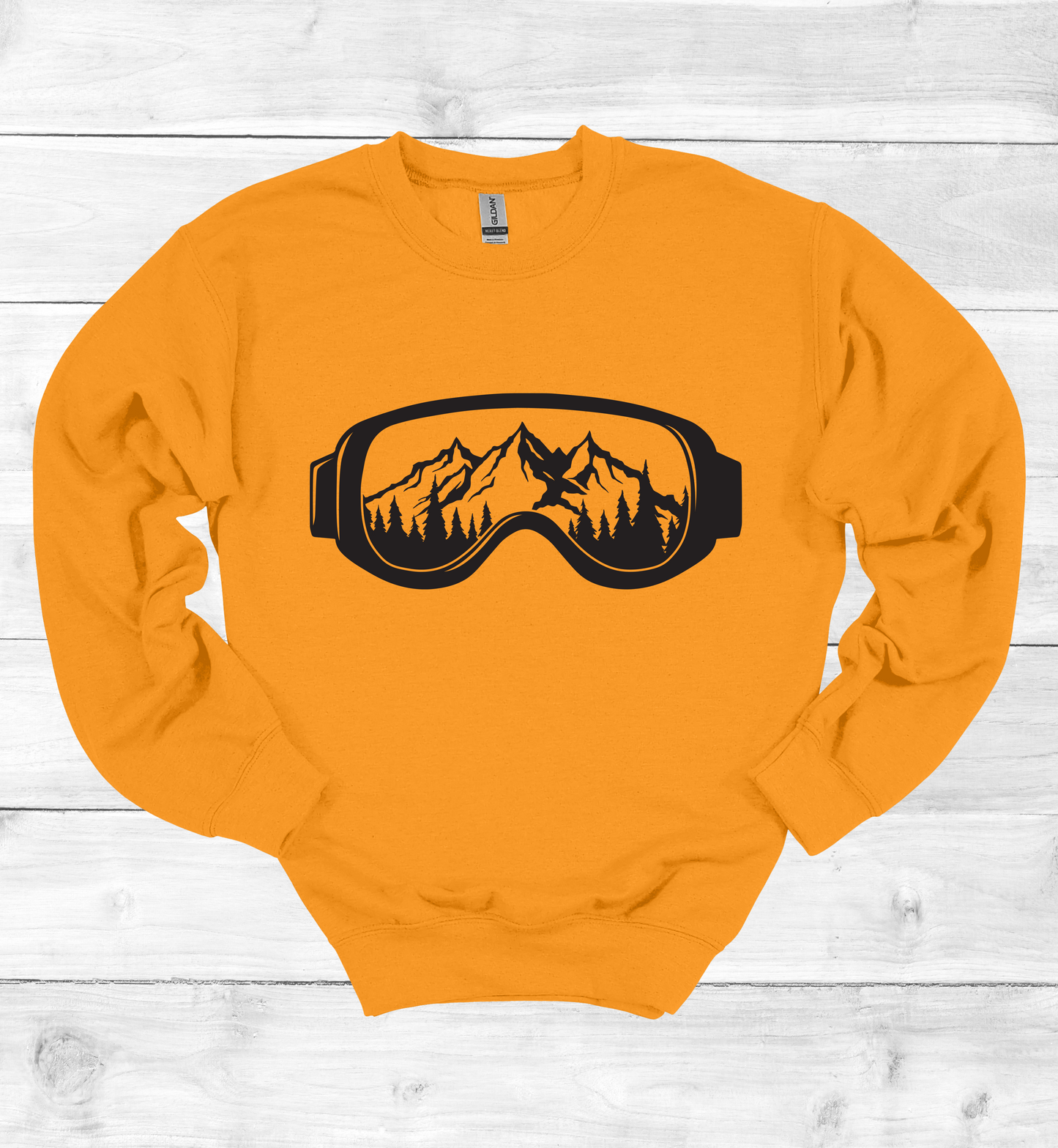 Snow Goggles Mountain Scene Sweatshirt