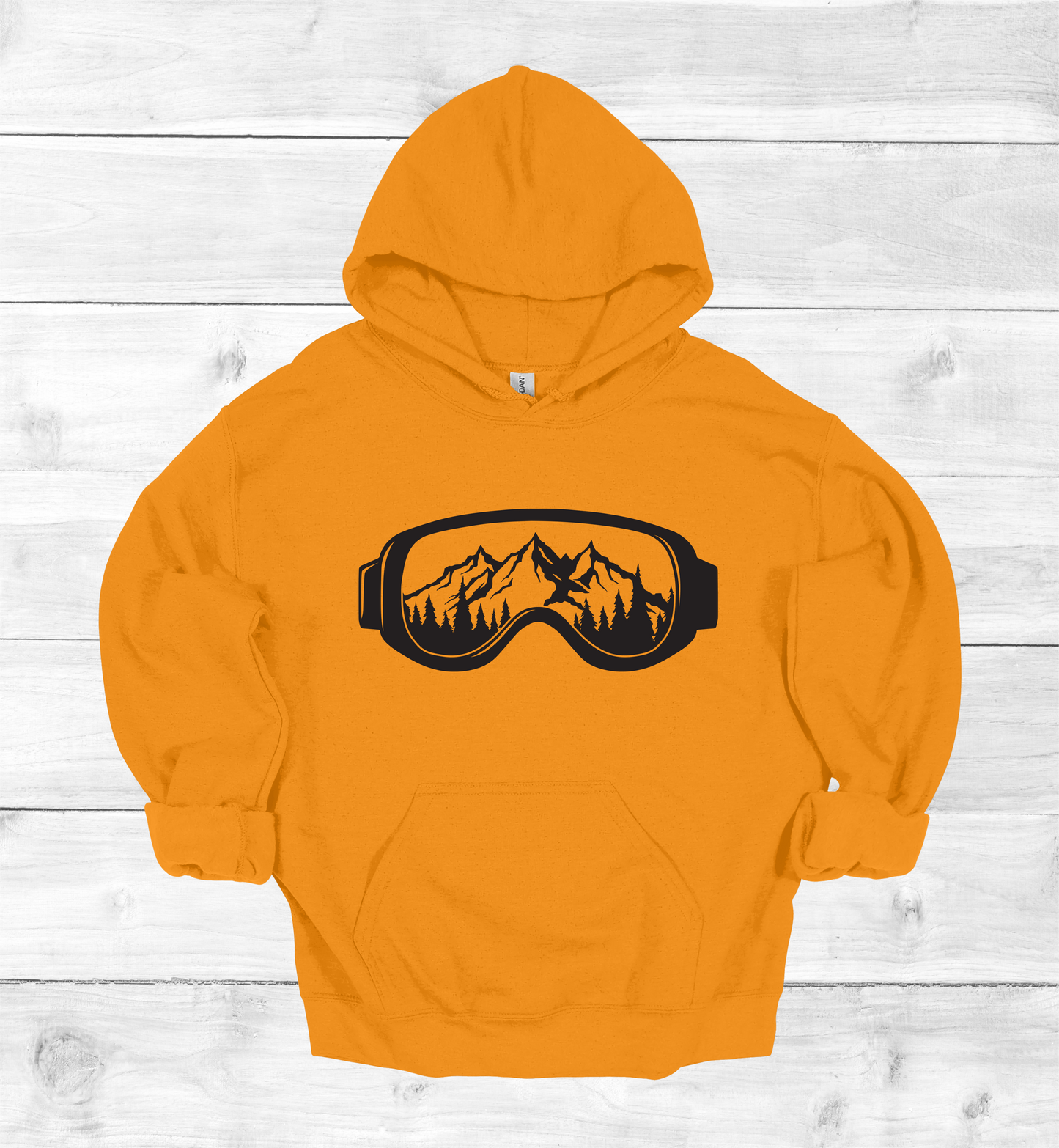 Snow Goggles Mountain Scene Hoodie