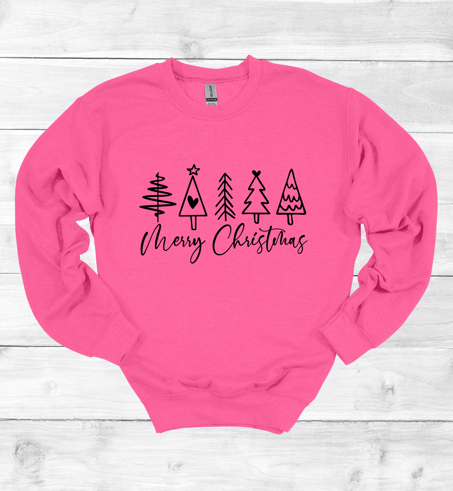Merry Christmas and Trees Sweatshirt