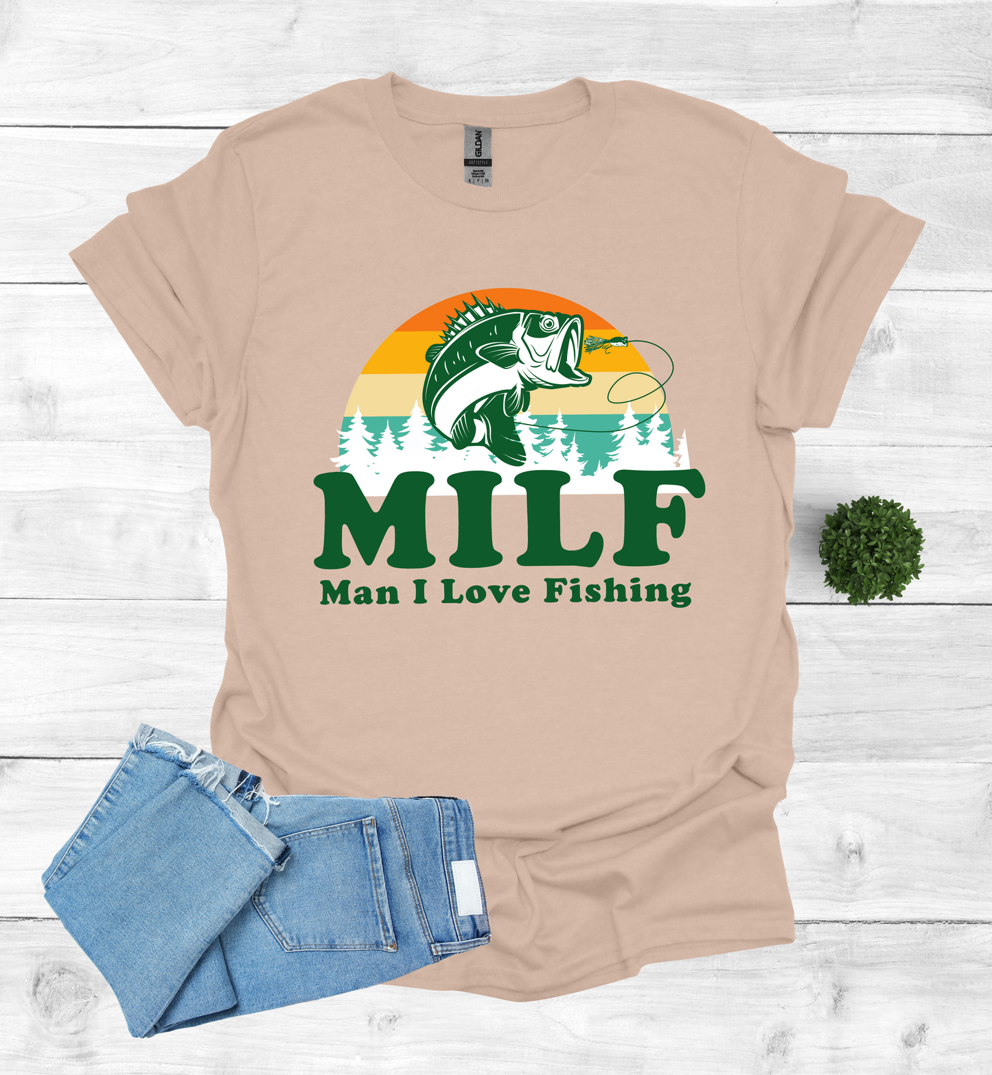 Vintage design MILF man I love fishing