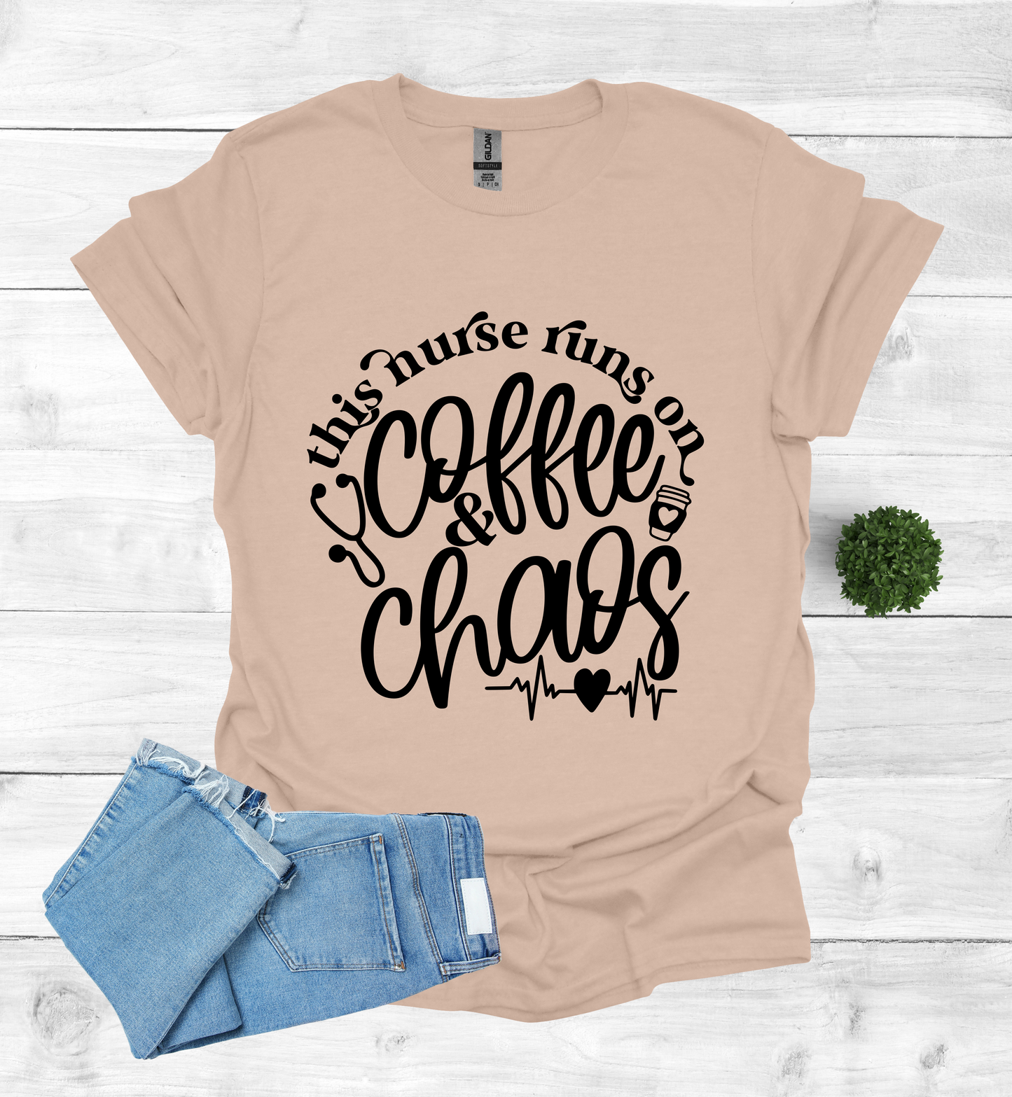 This Nurse Runs on Coffee and Chaos Shirt