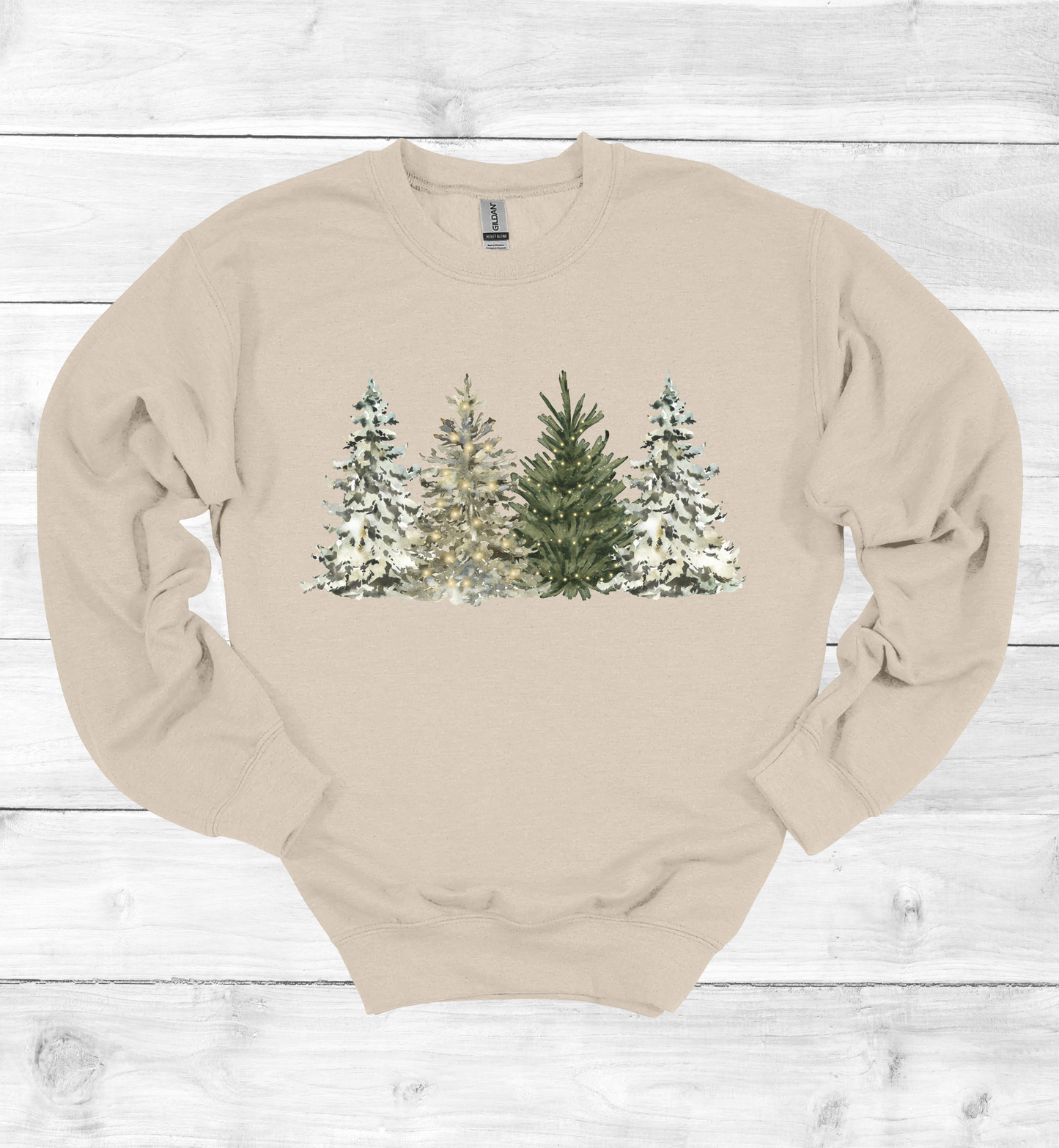 Water Color Christmas Trees Sweatshirt