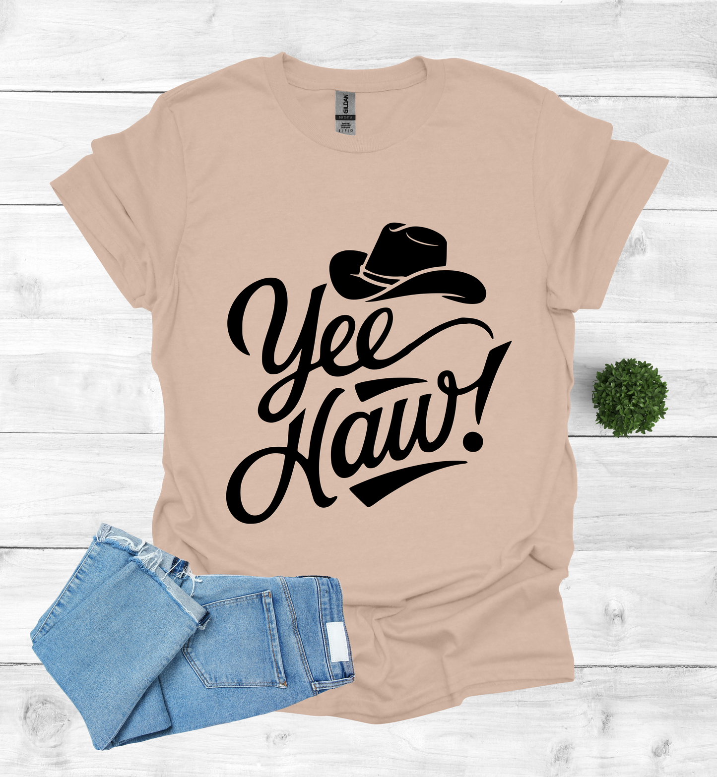 YEE HAW With A Cowboy Hat Shirt