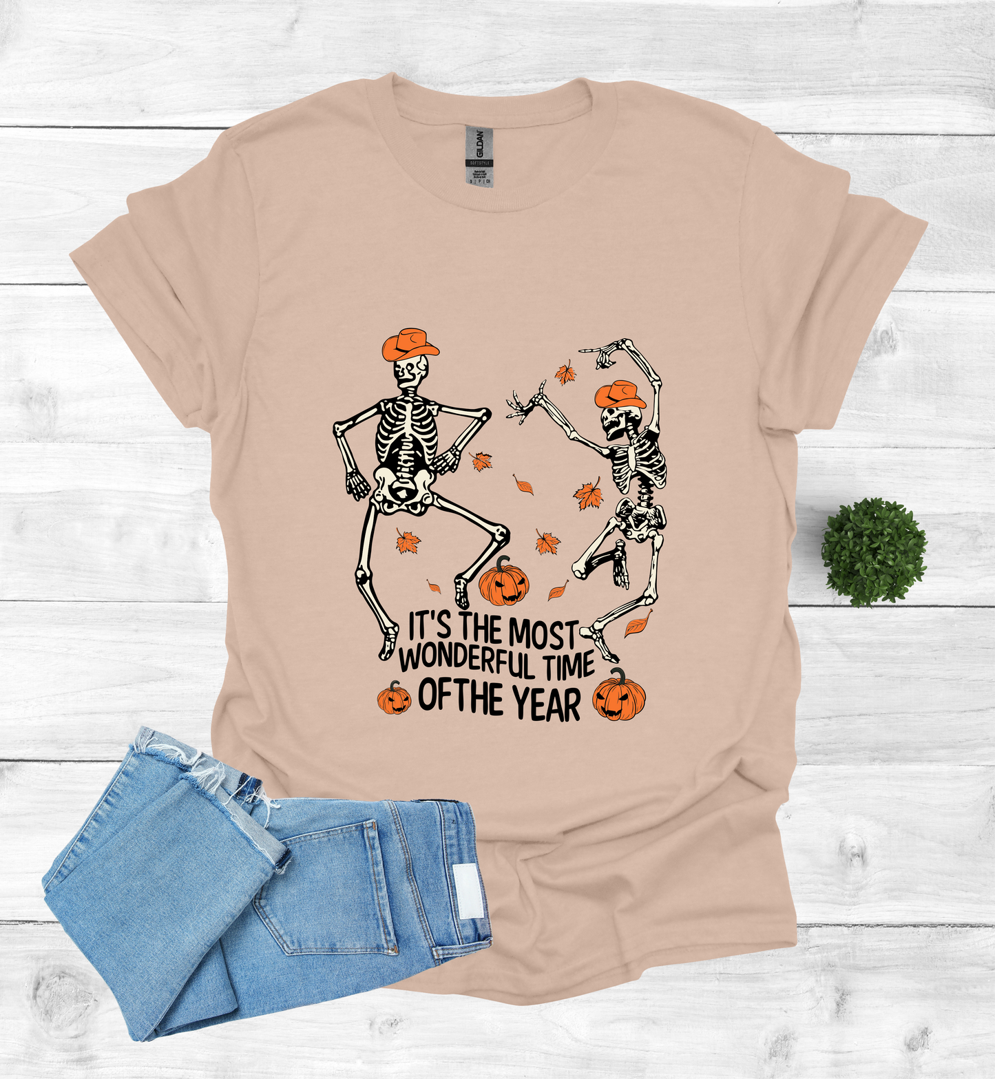 Halloween Skeletons dancing most wonderful time of Year