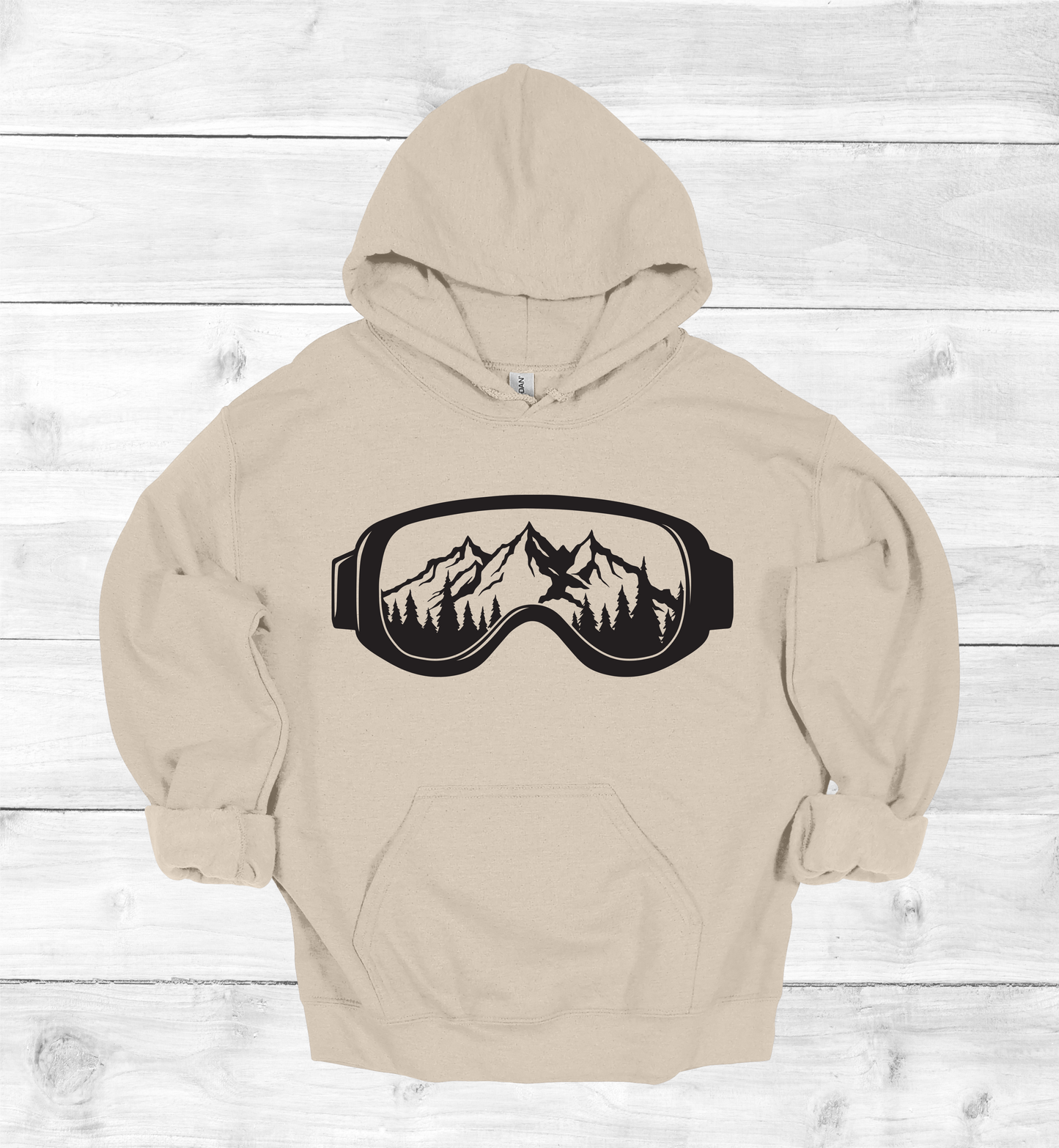 Snow Goggles Mountain Scene Hoodie