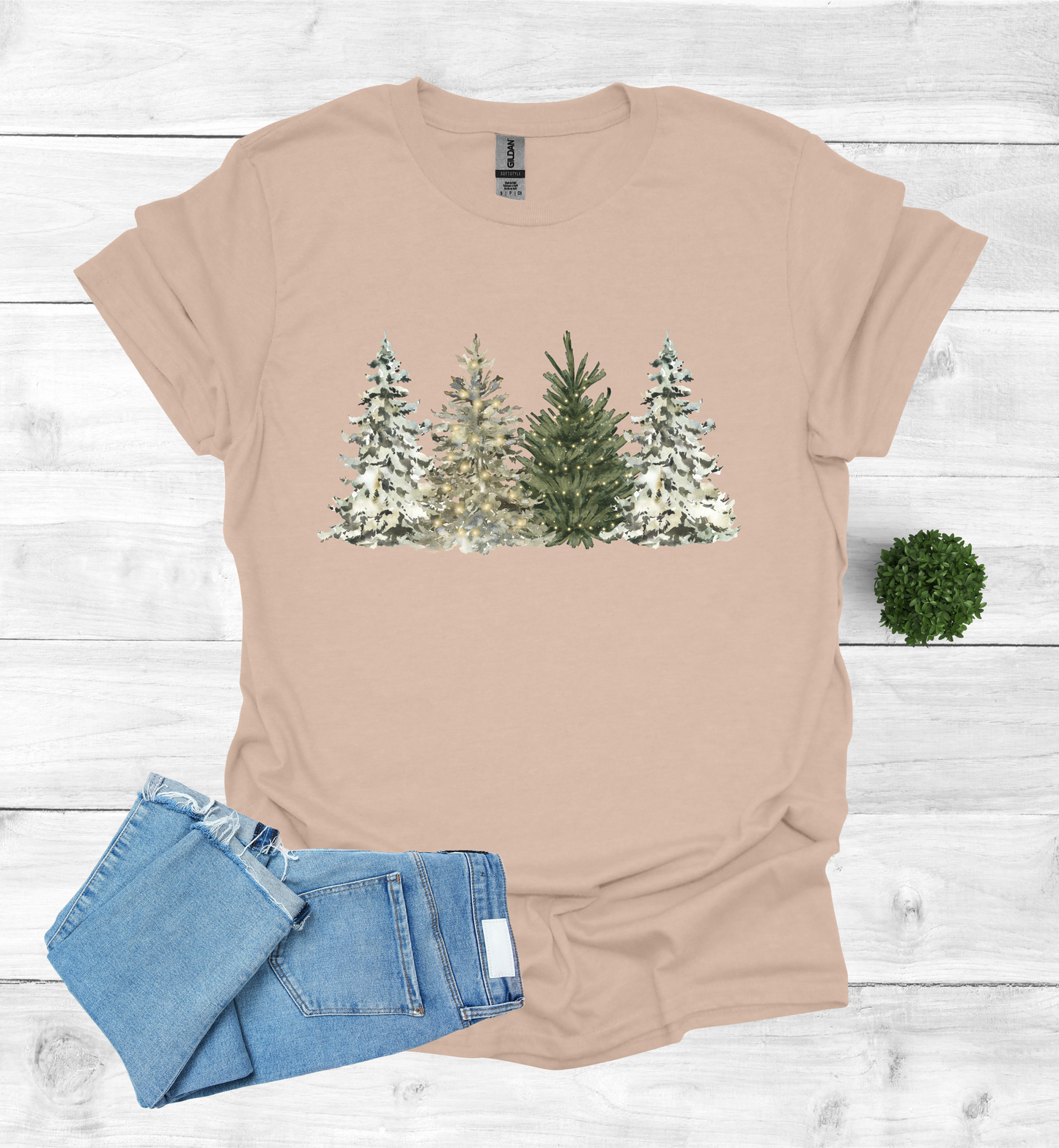 Water Color Christmas Trees T-Shirt1