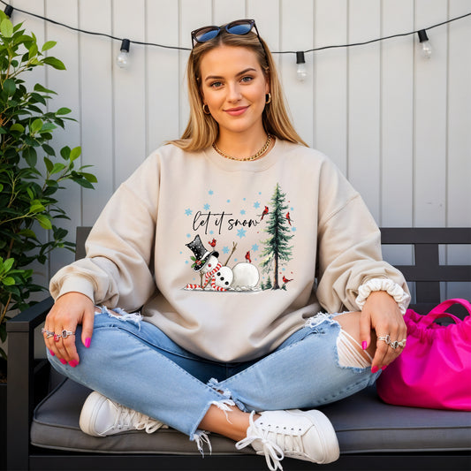 Christmas Let It Snow Crew Neck Sweater