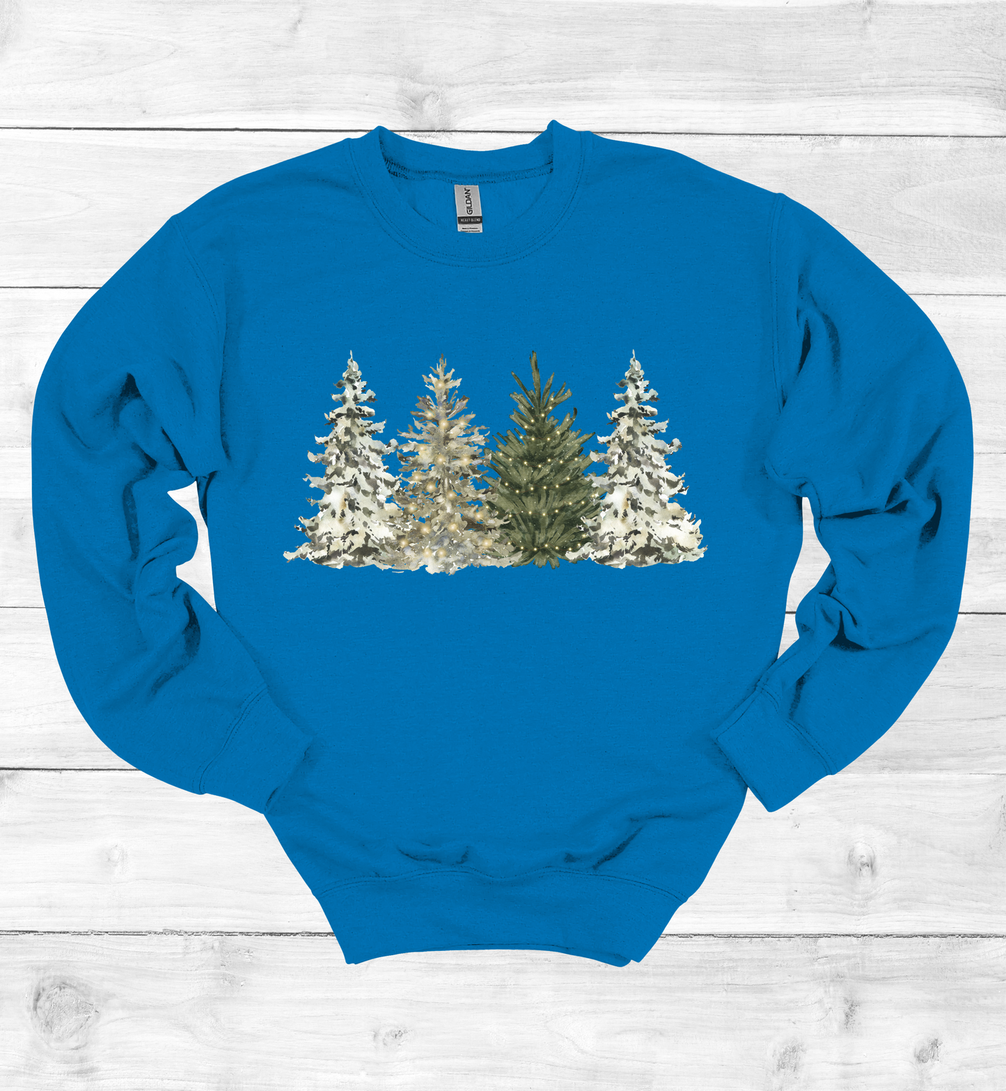 Water Color Christmas Trees Sweatshirt