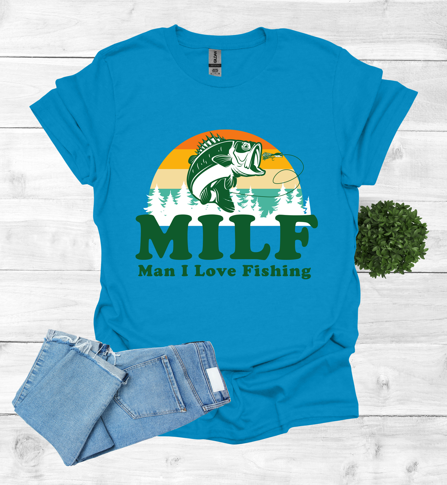 Vintage design MILF man I love fishing