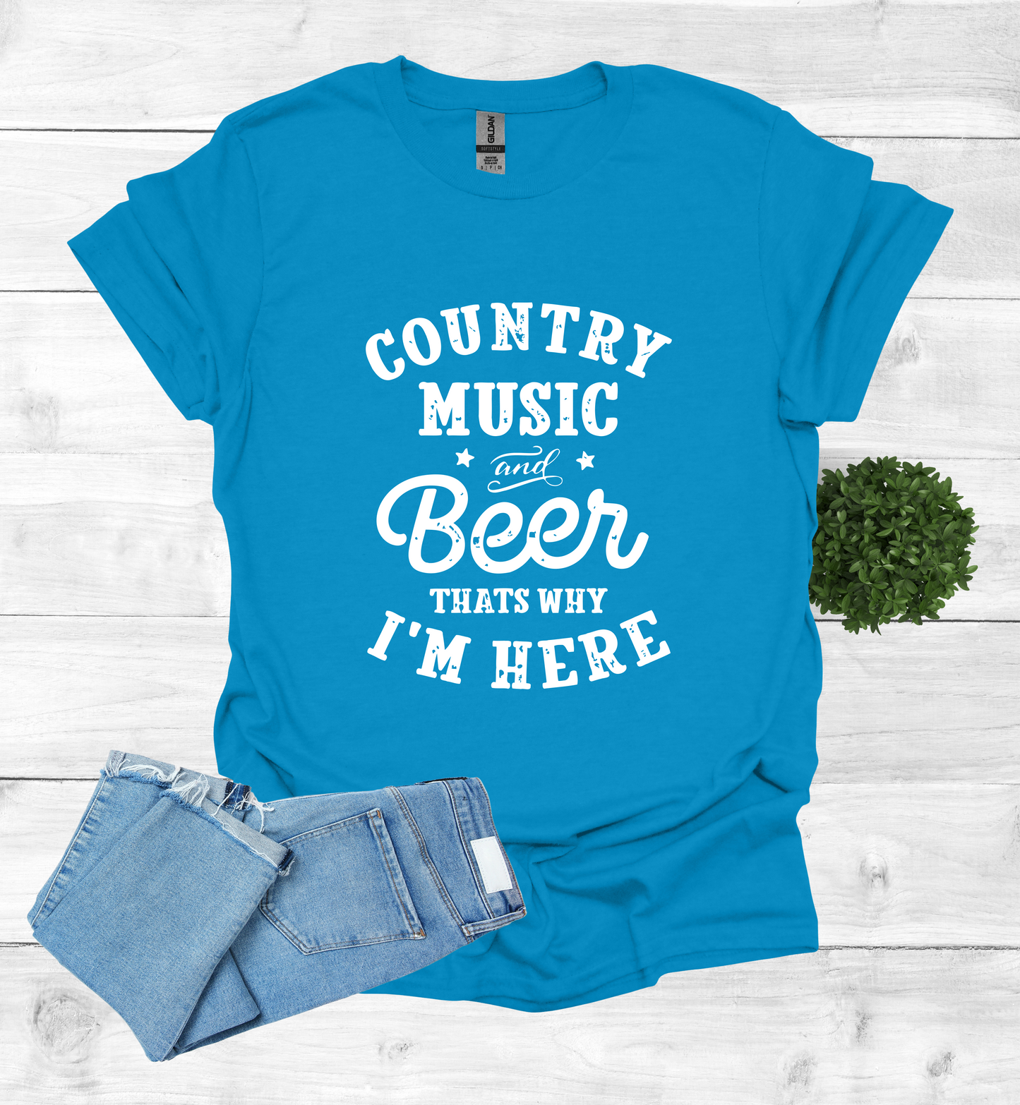 Country Music and Beer That's Why I'm Here T-Shirt