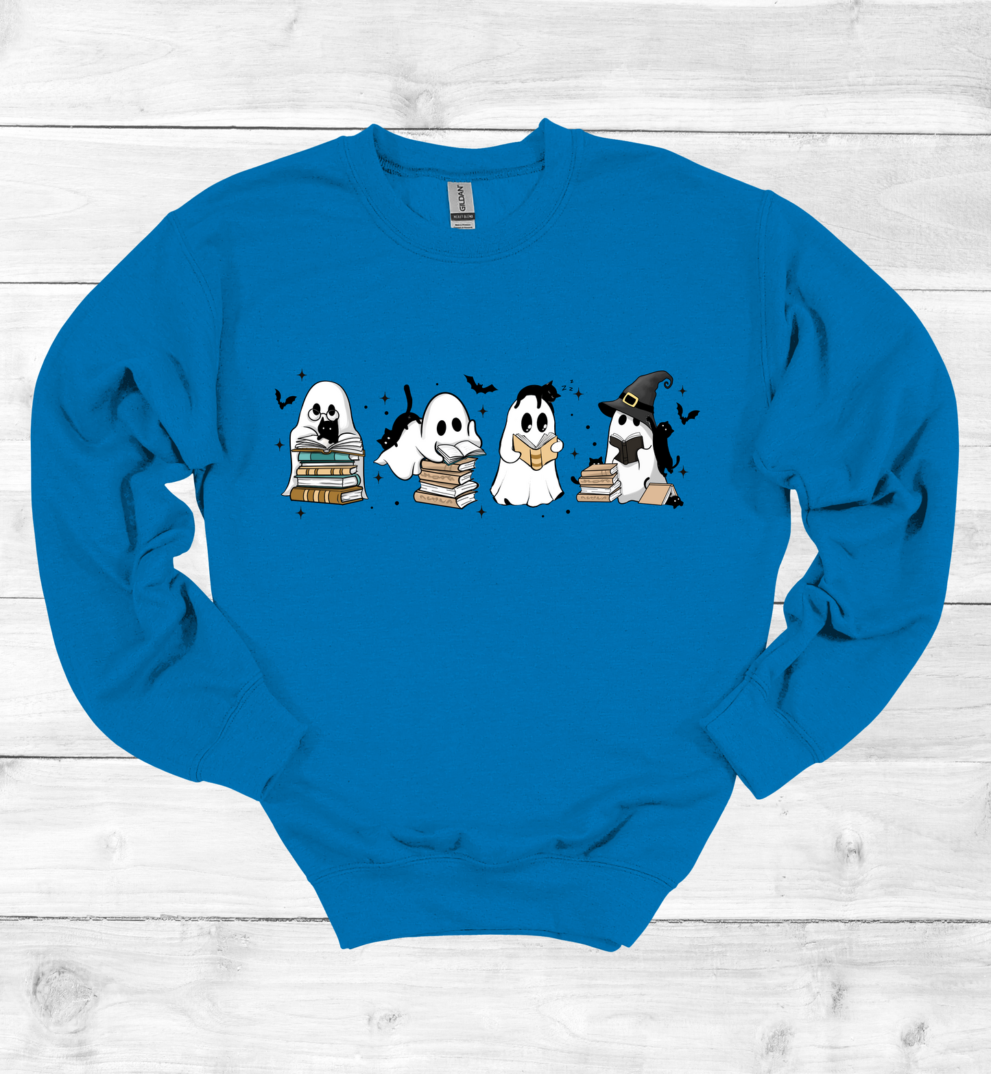 Halloween Ghost Reading Books Sweatshirt
