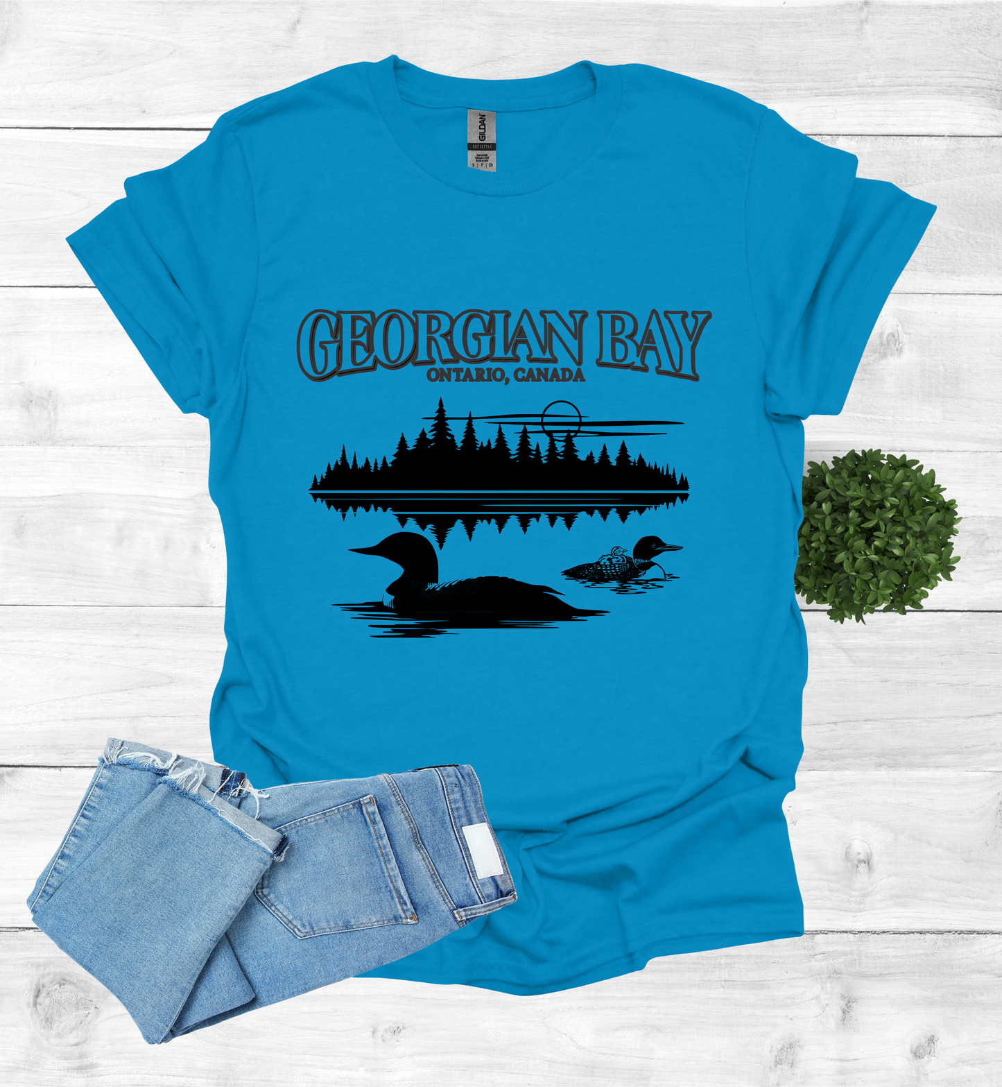 Georgian Bay with Loons T-Shirt