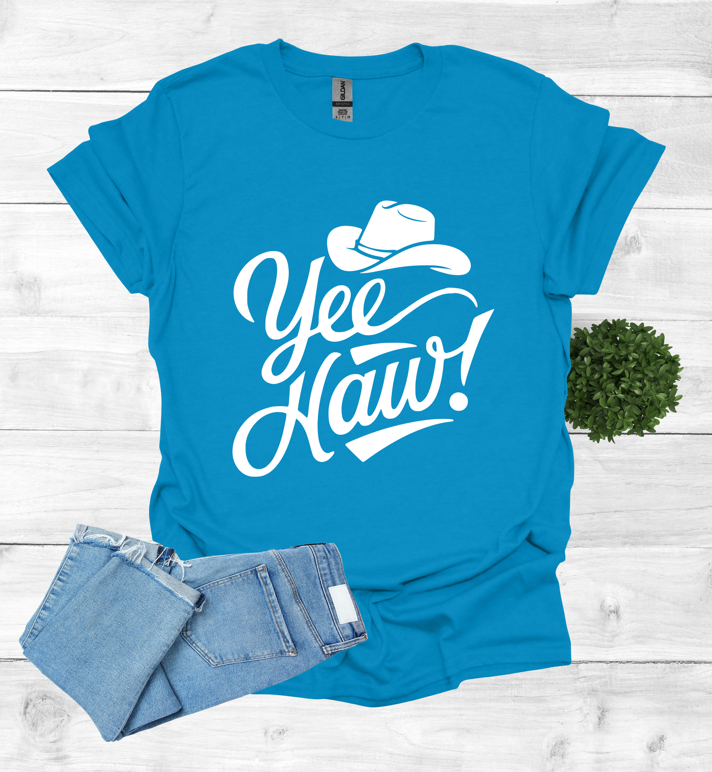 YEE HAW With A Cowboy Hat Shirt