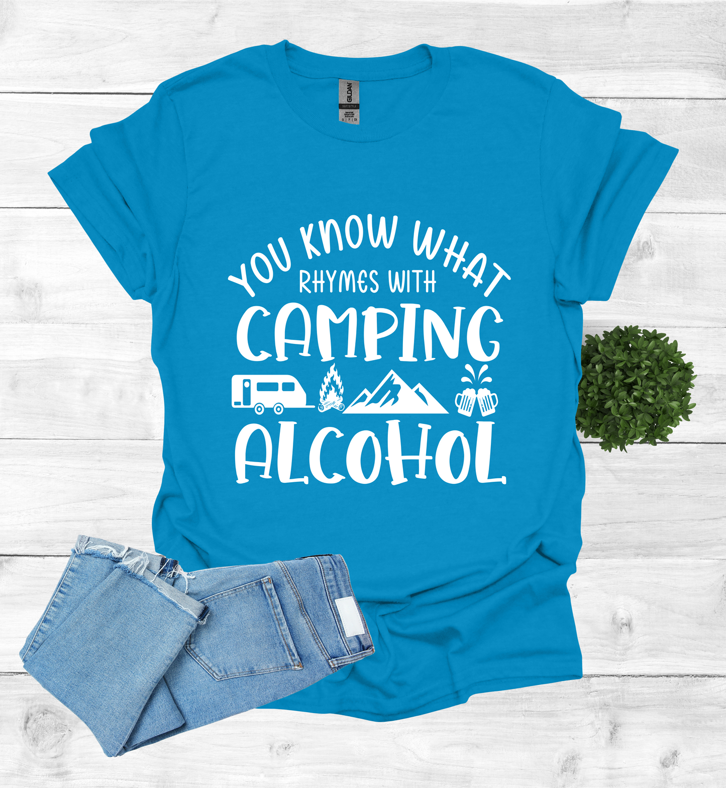 Camping Rhymes with Alcohol Shirt