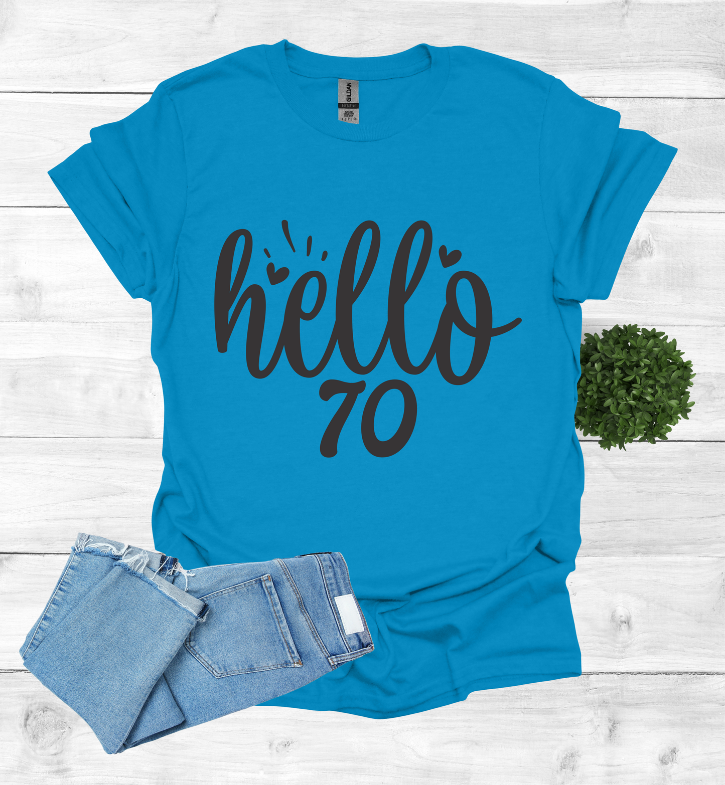 Hello 70 Birthday Shirt