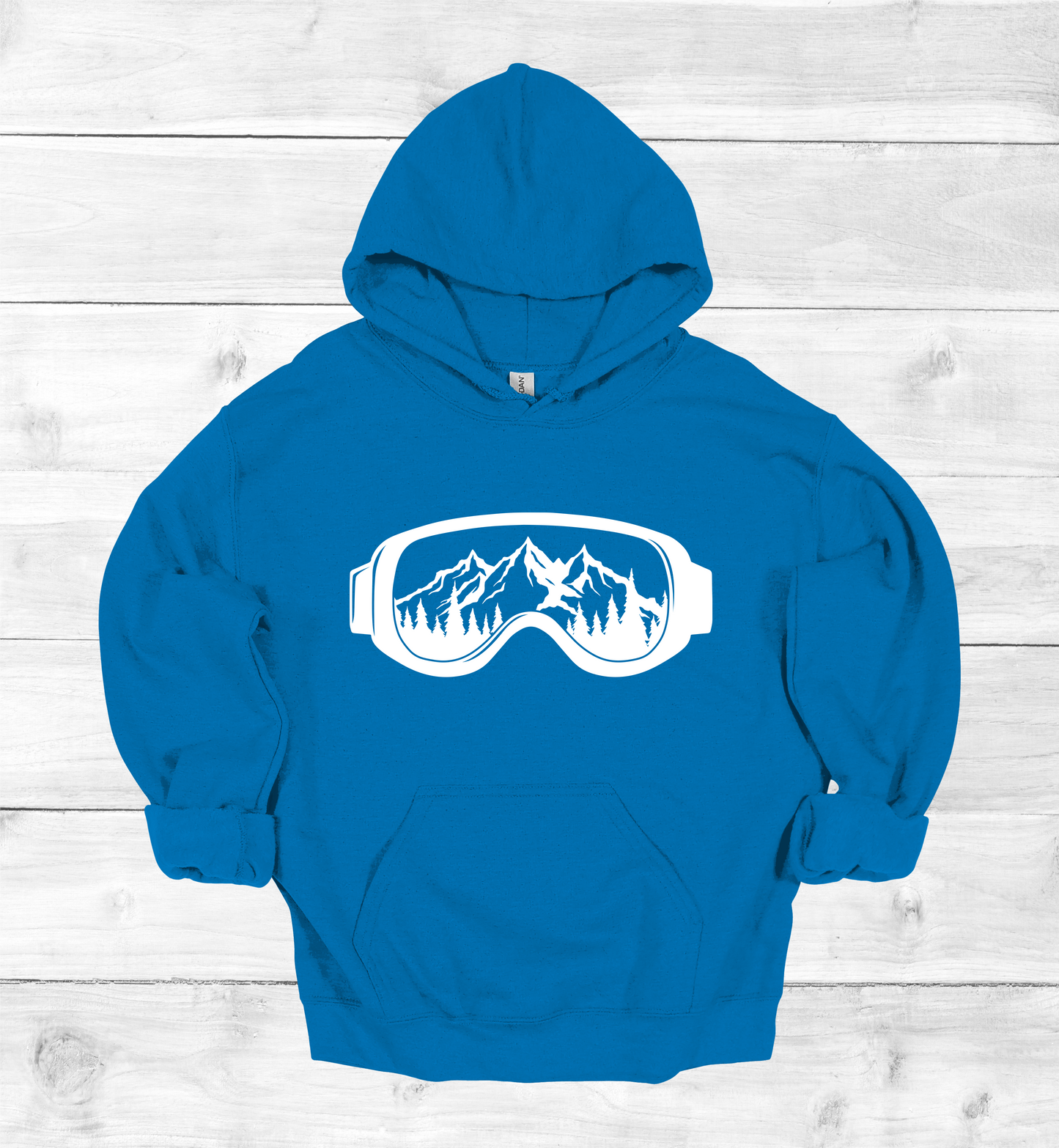 Snow Goggles Mountain Scene Hoodie