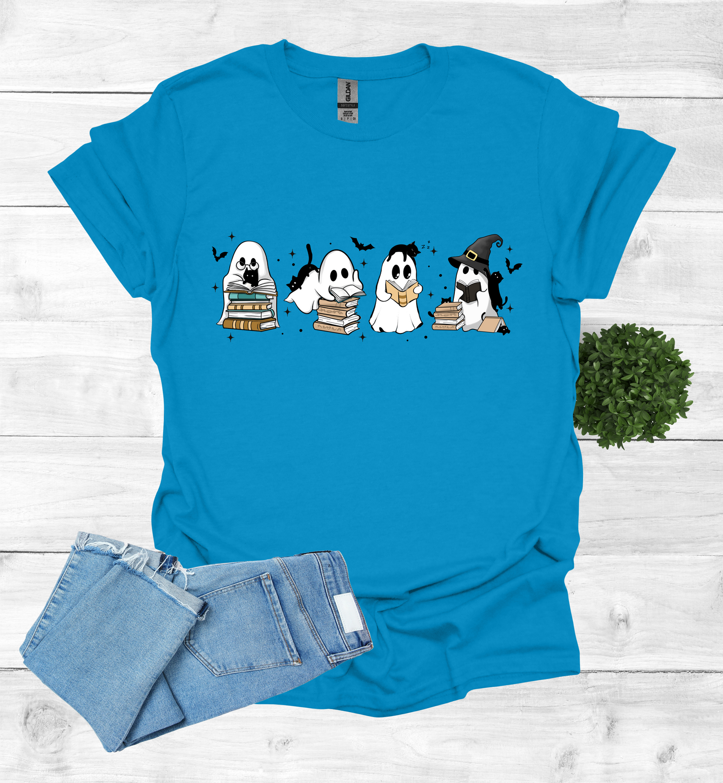 Ghost Reading Books Shirt