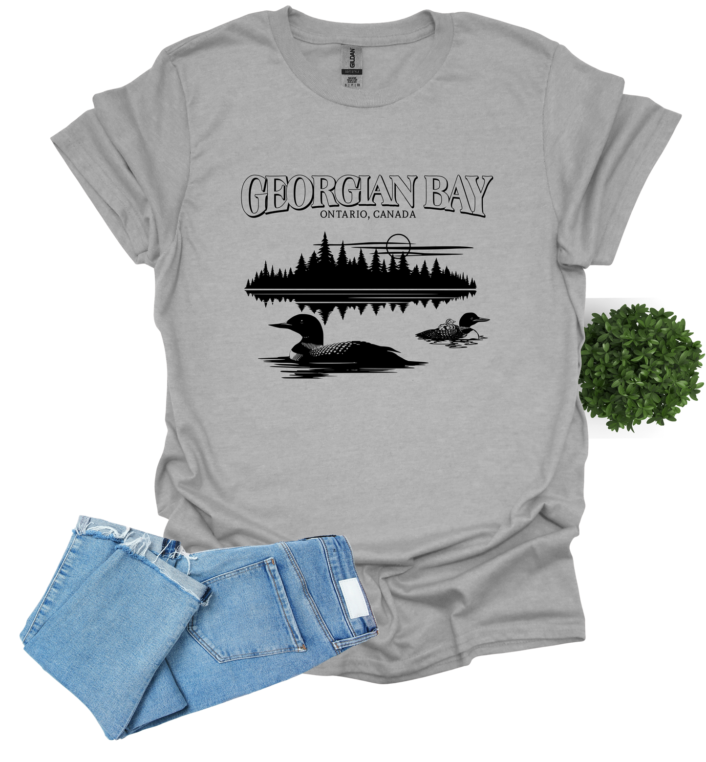Georgian Bay with Loons T-Shirt