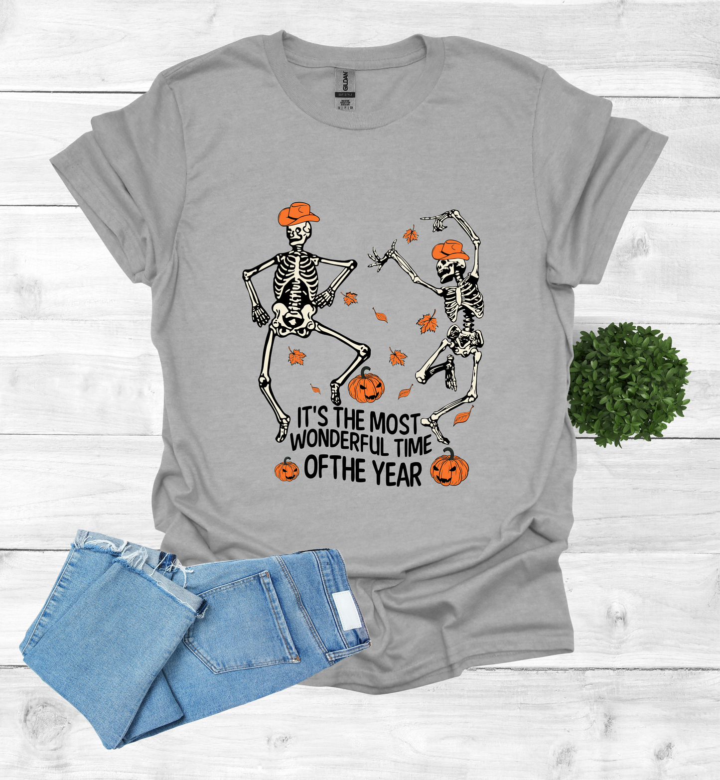 Halloween Skeletons dancing most wonderful time of Year