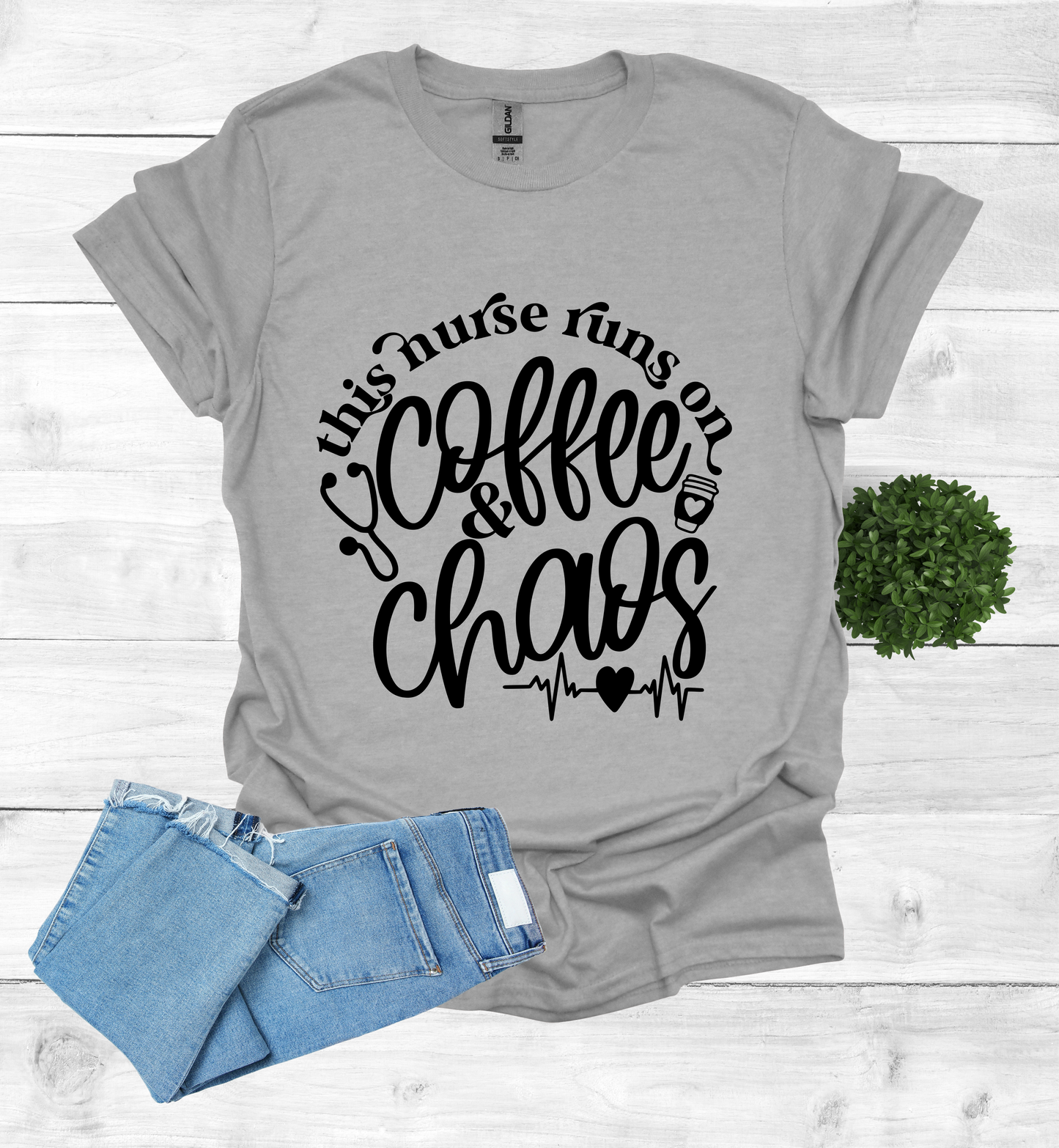 This Nurse Runs on Coffee and Chaos Shirt