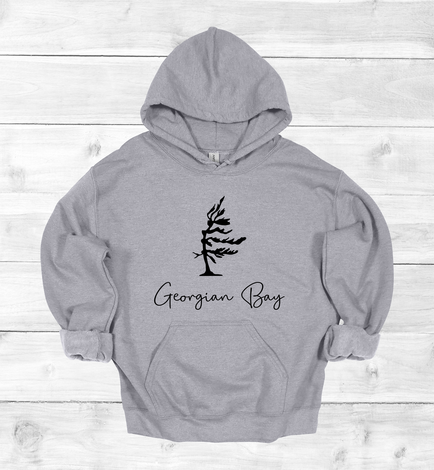 Georgian Bay Wind swept pine tree hoodie