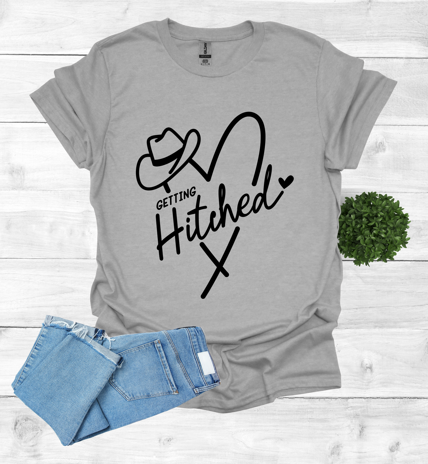 Getting Hitched and Heart shape and cowboy hat