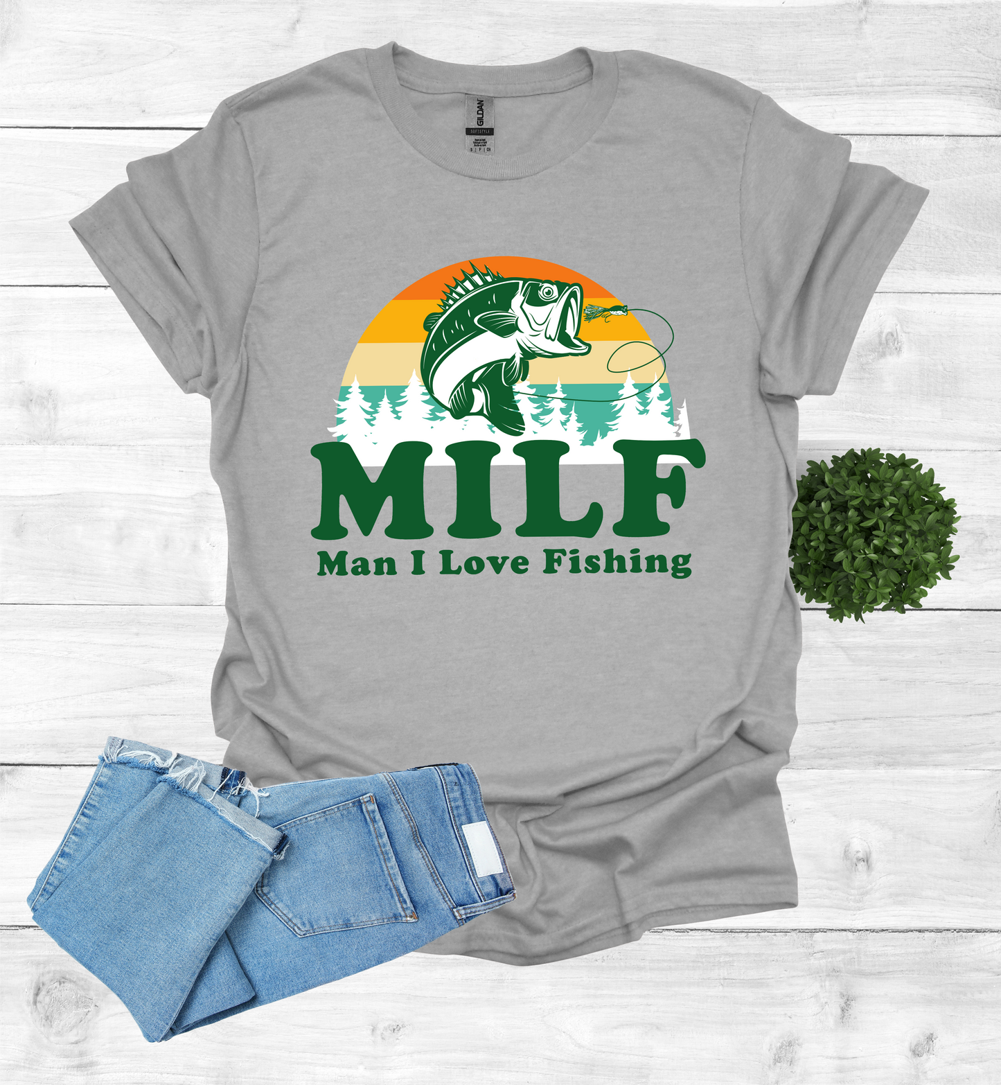 Vintage design MILF man I love fishing