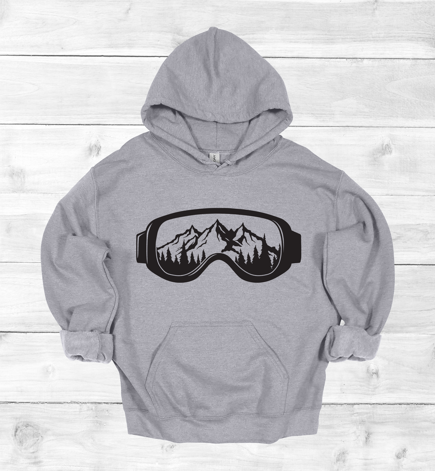 Snow Goggles Mountain Scene Hoodie