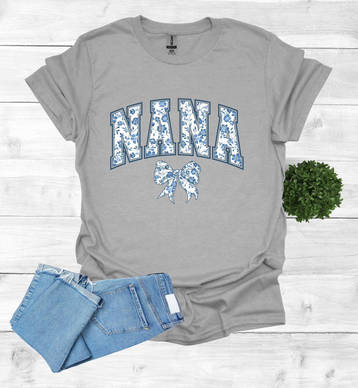 Nana Chinoiserie Blue Coquette T-Shirt