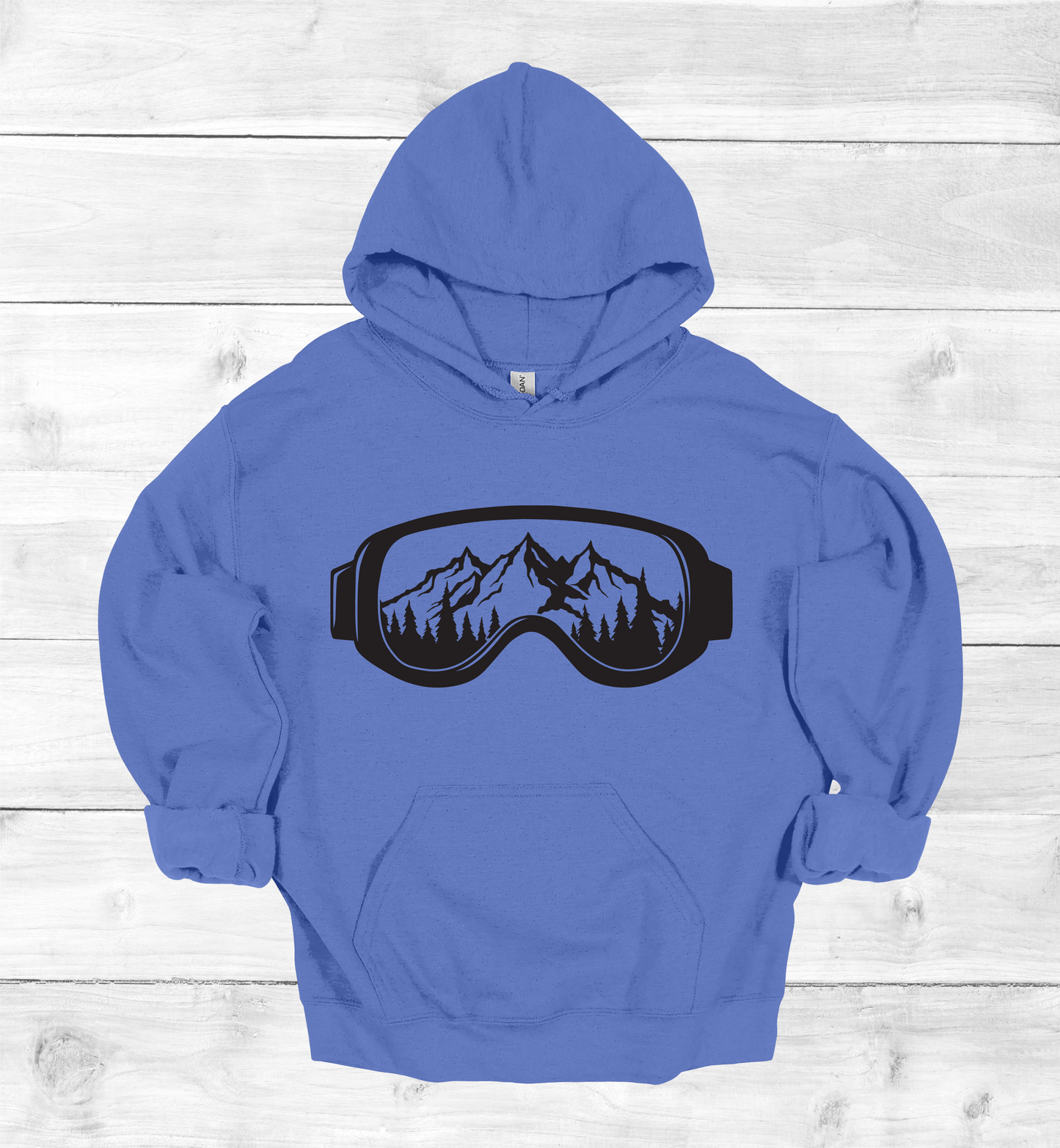 Snow Goggles Mountain Scene Hoodie
