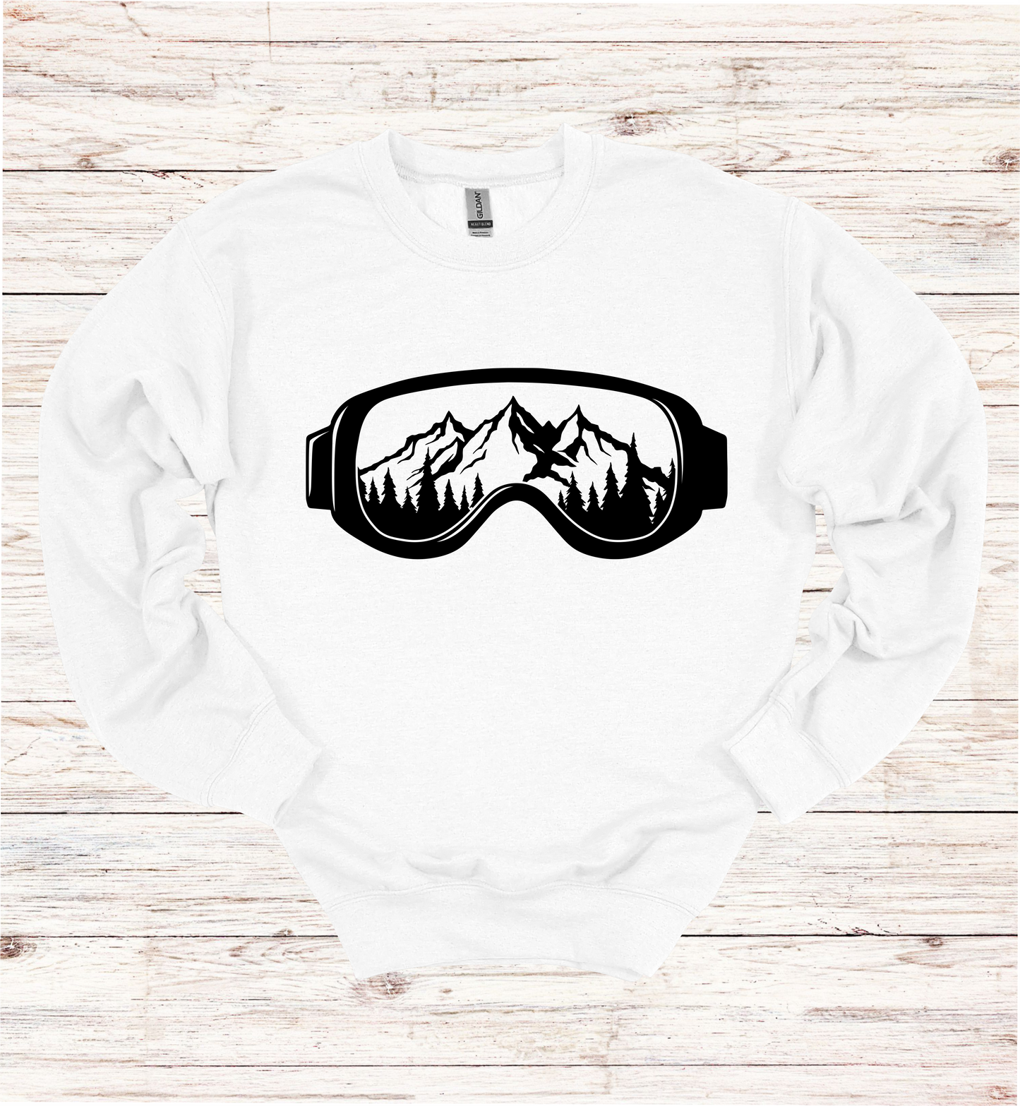 Snow Goggles Mountain Scene Sweatshirt