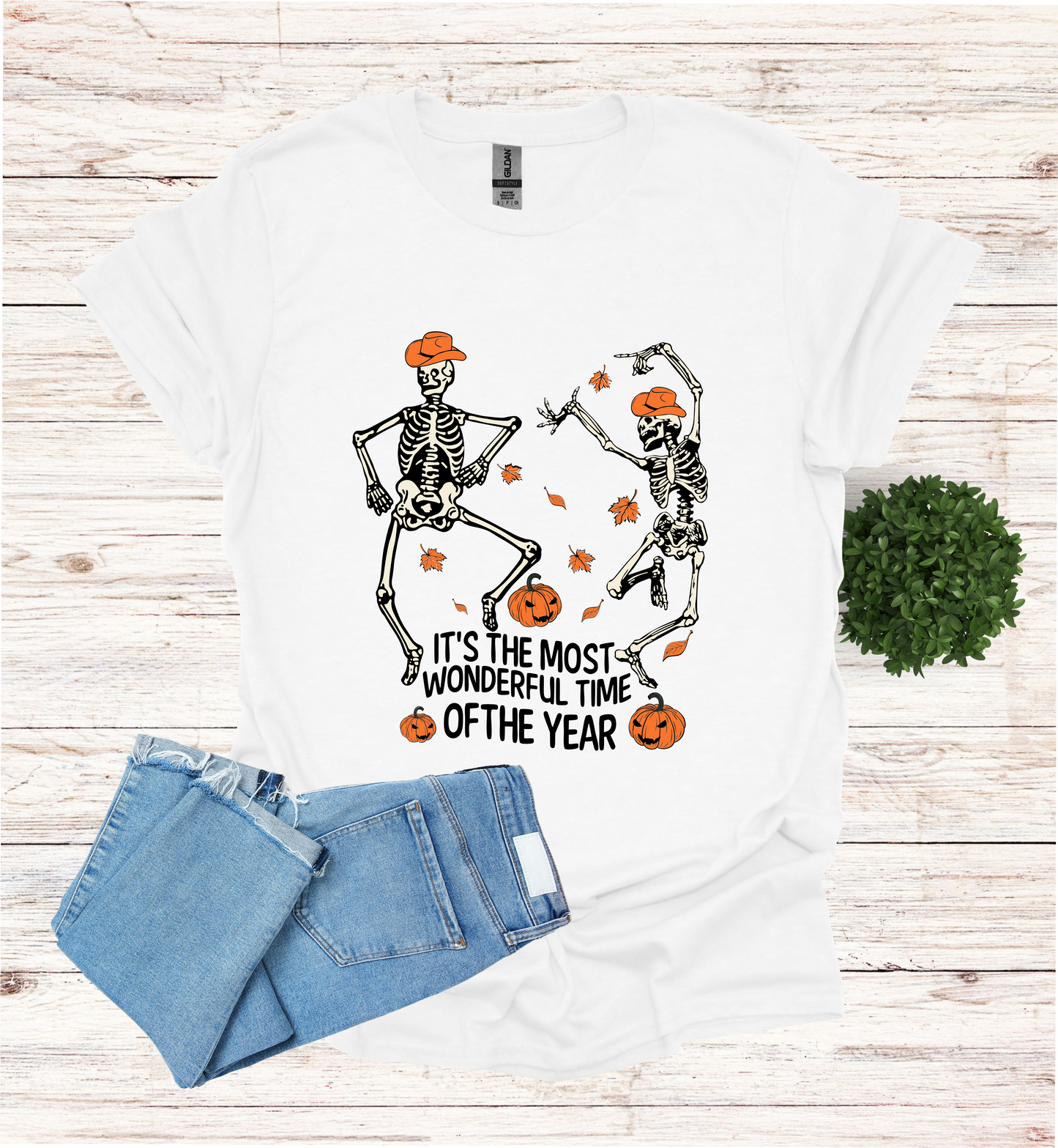 Halloween Skeletons dancing most wonderful time of Year