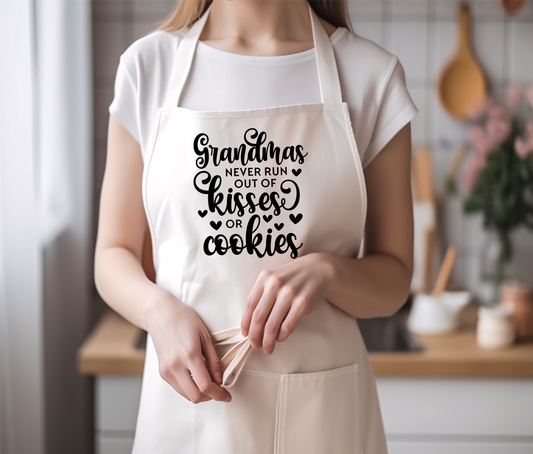 Grandmas never runs out of kisses or cookies apron