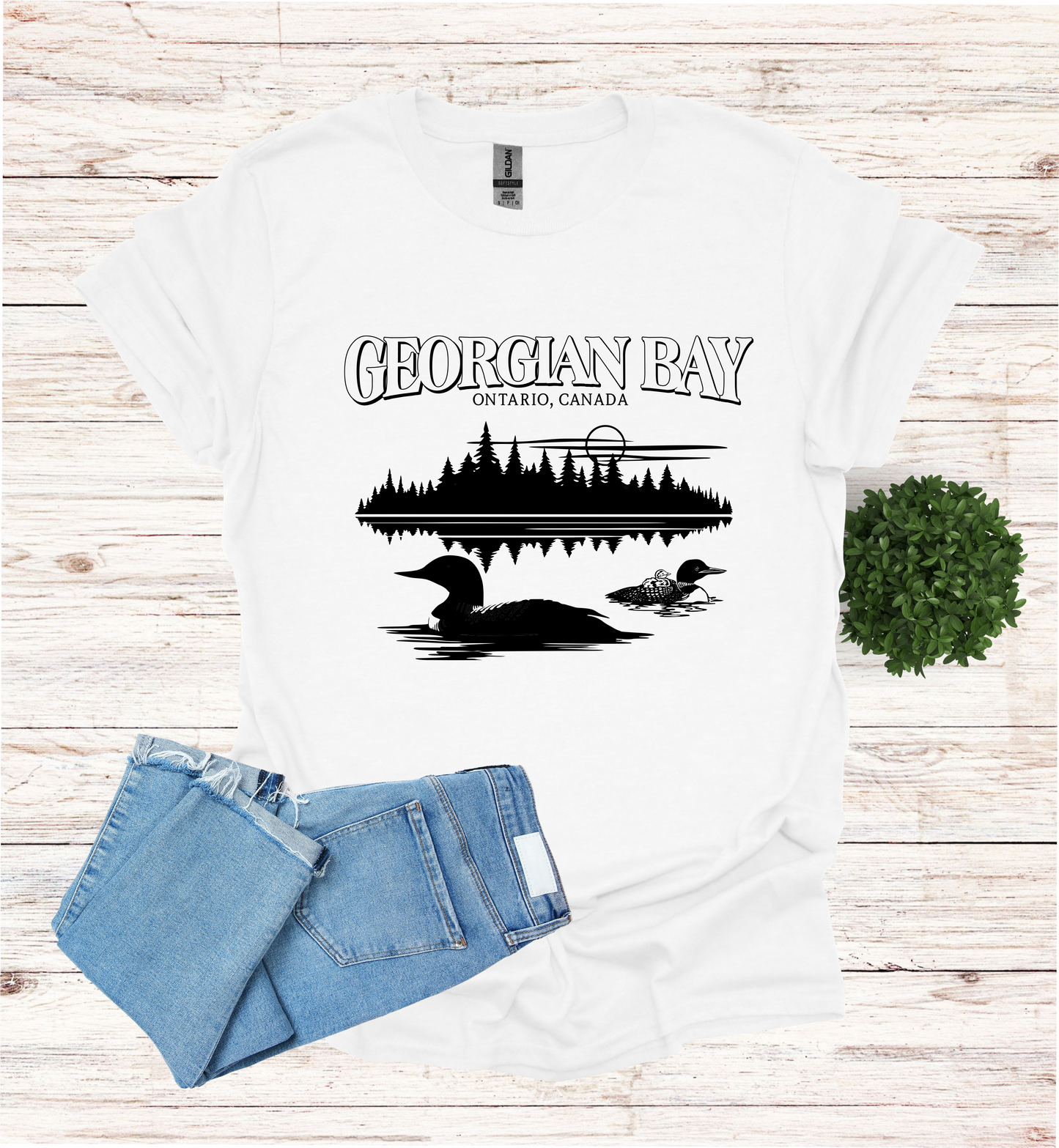 Georgian Bay with Loons T-Shirt