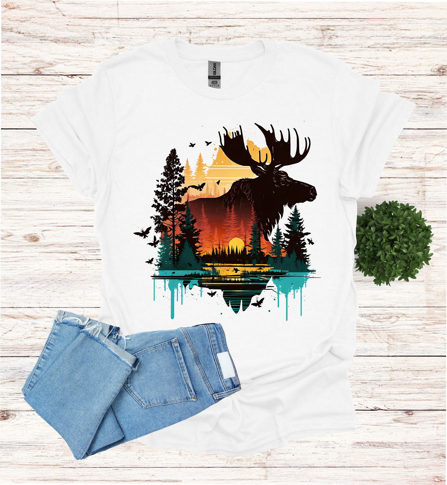 Colorful Moose T-Shirt