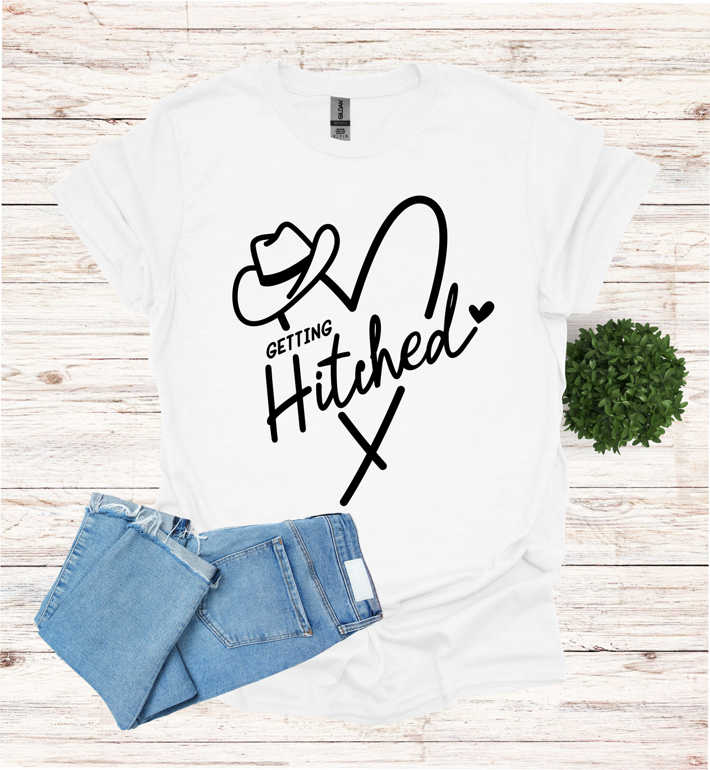 Getting Hitched and Heart shape and cowboy hat