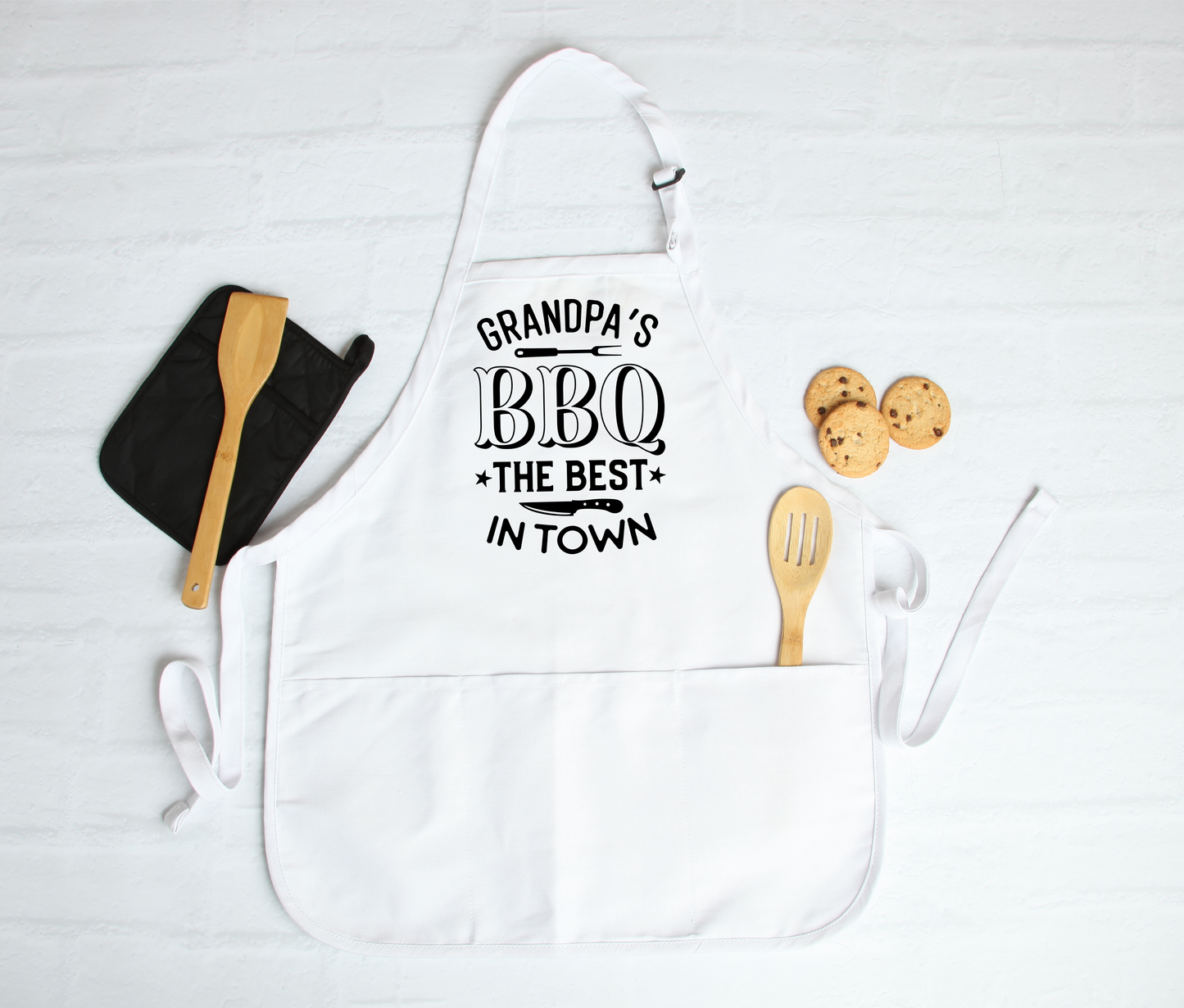 Grandpas BBQ the best in town apron